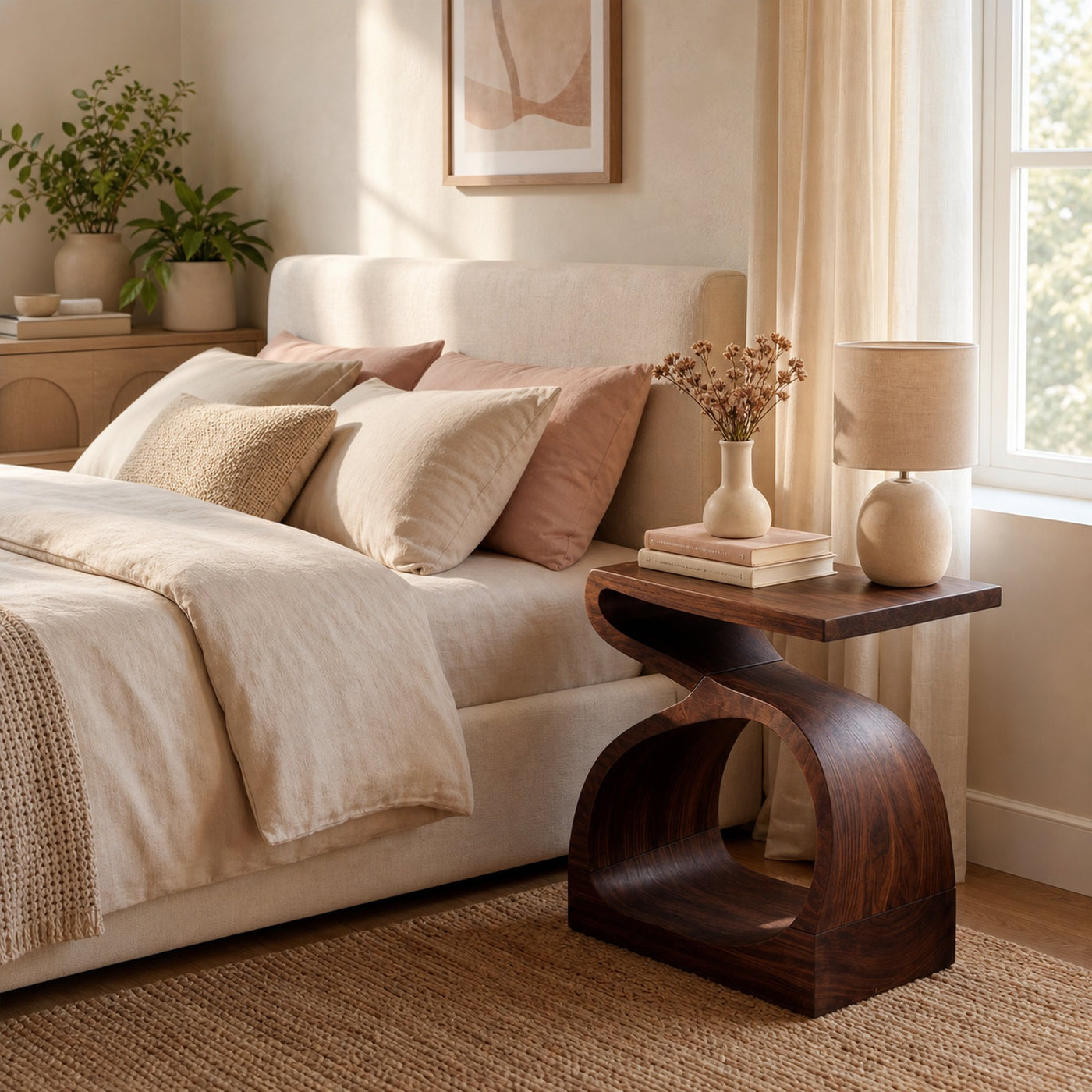 Rustic Side Table For Living Room Bedroom - product view 6