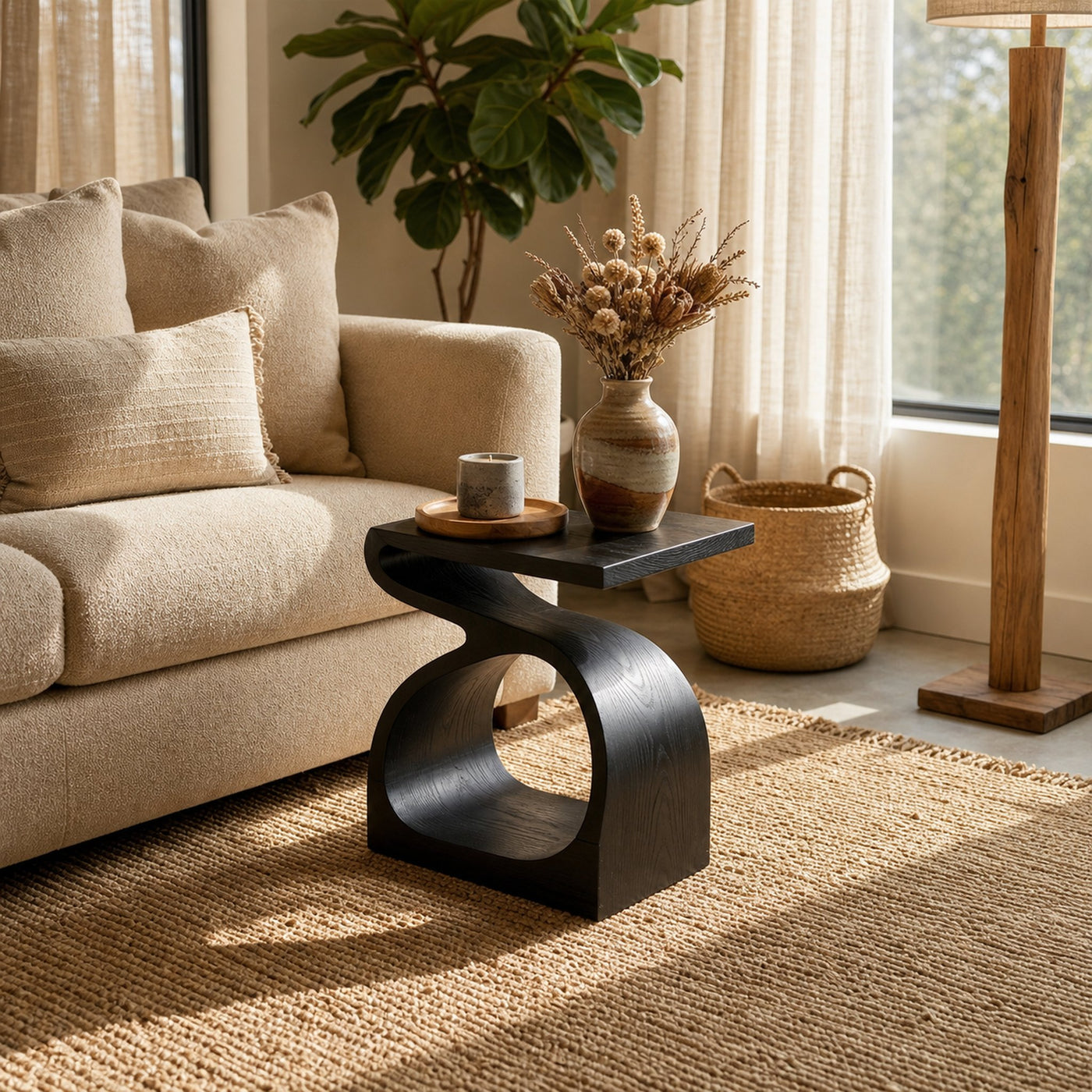 Rustic Side Table For Living Room Bedroom - product view 7
