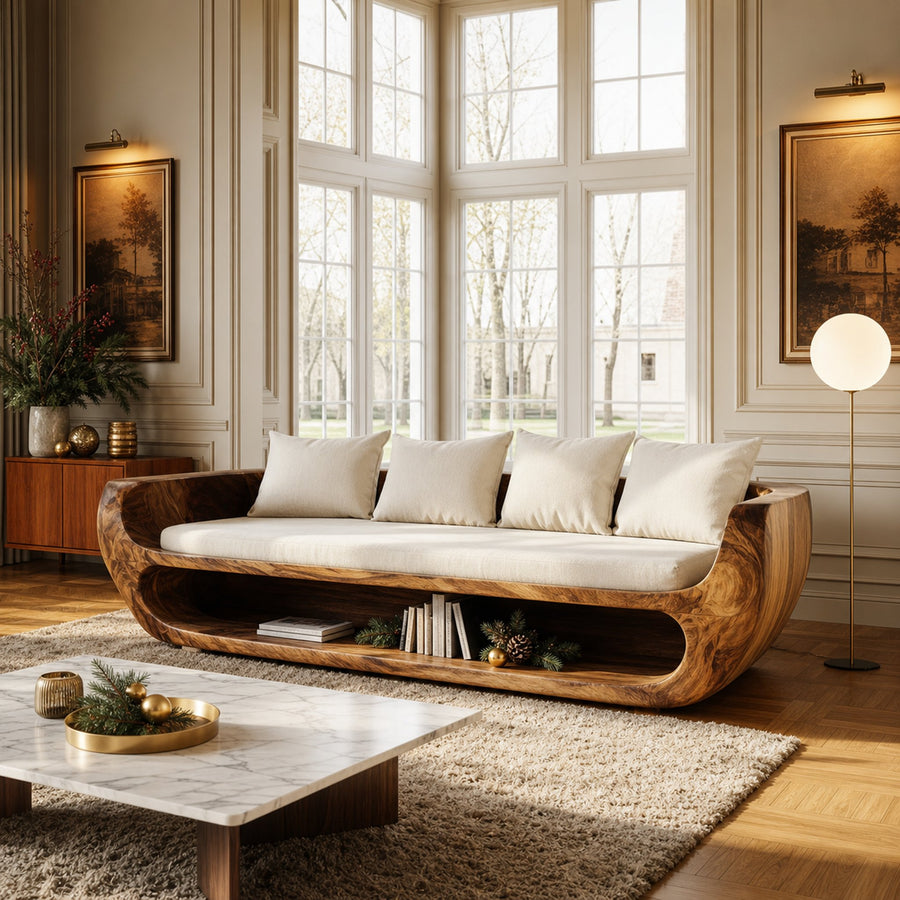 Rustic Sofa Christmas Holiday Decor Modern Living Room