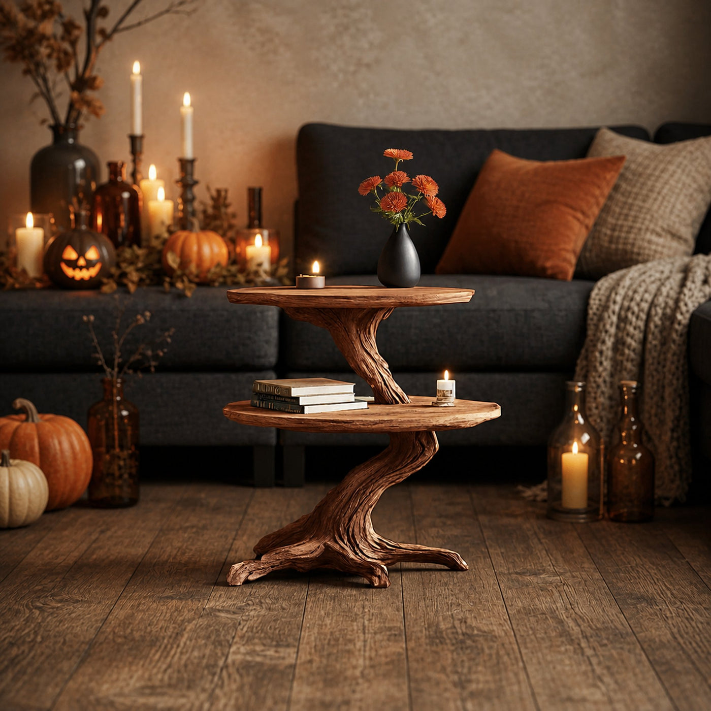 Rustic Solid Wood End Table For Modern Living Room - product view 6