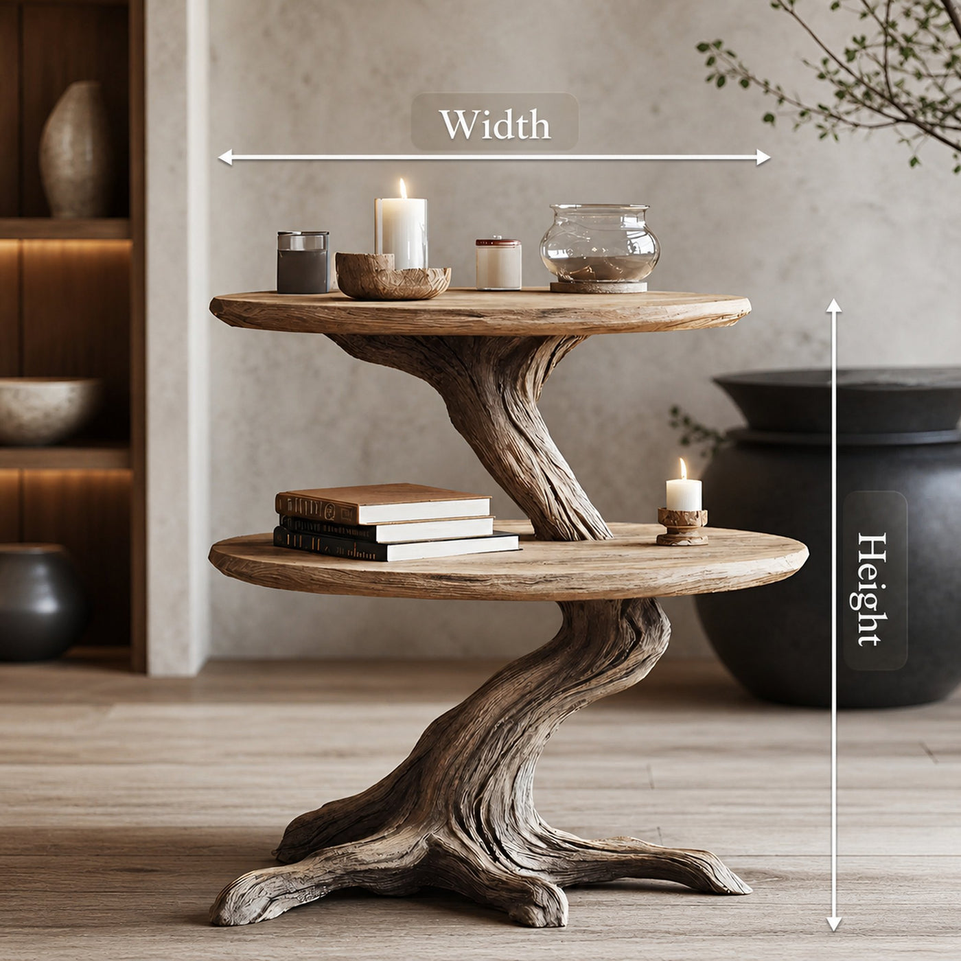 Rustic Solid Wood End Table For Modern Living Room - product view 8
