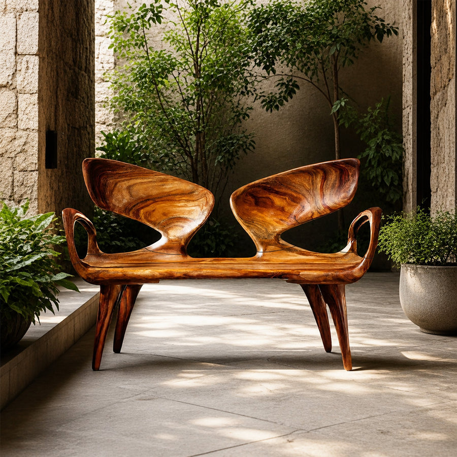 Rustic Solid Wood Entryway Bench For Modern Home Interiors