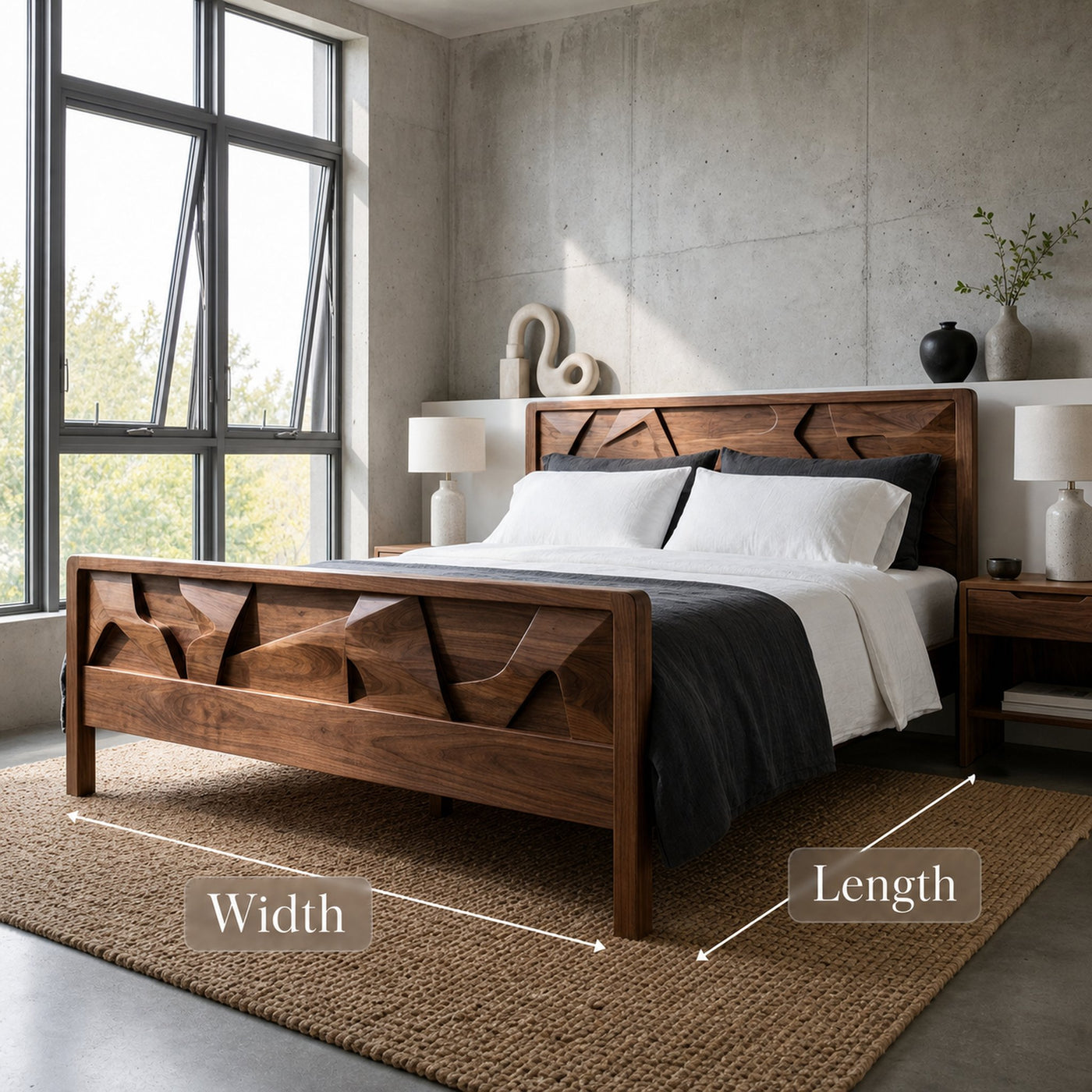 Rustic Statement King Bed Frame For Bedroom And Interior Space - product view 6