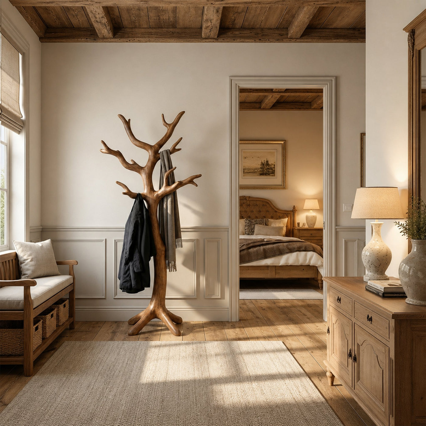 Rustic Statement Tree Coat Stand For Entryway And Feature Corner - product view 6