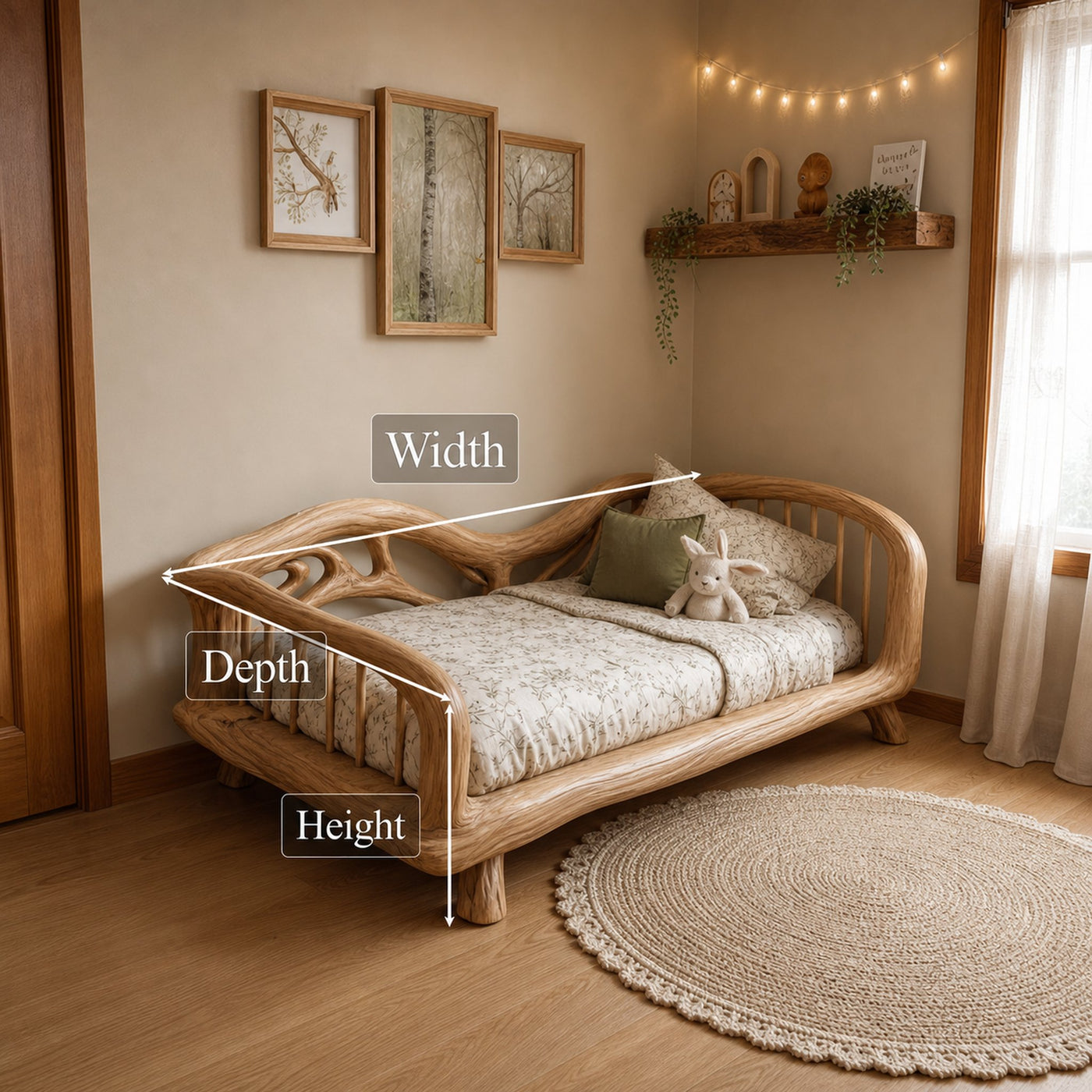 Rustic Toddler Bed Kids Bedroom - product view 6