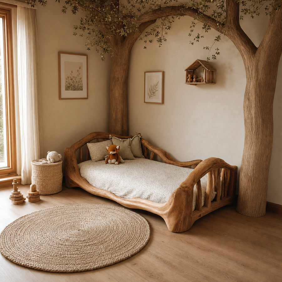 Rustic Toddler Bed Montessori Room