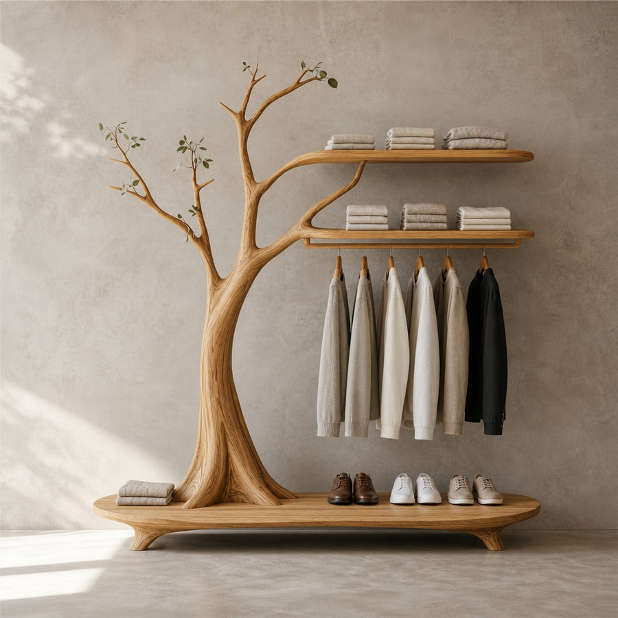 Rustic Tree Coat Rack Entryway Hallway