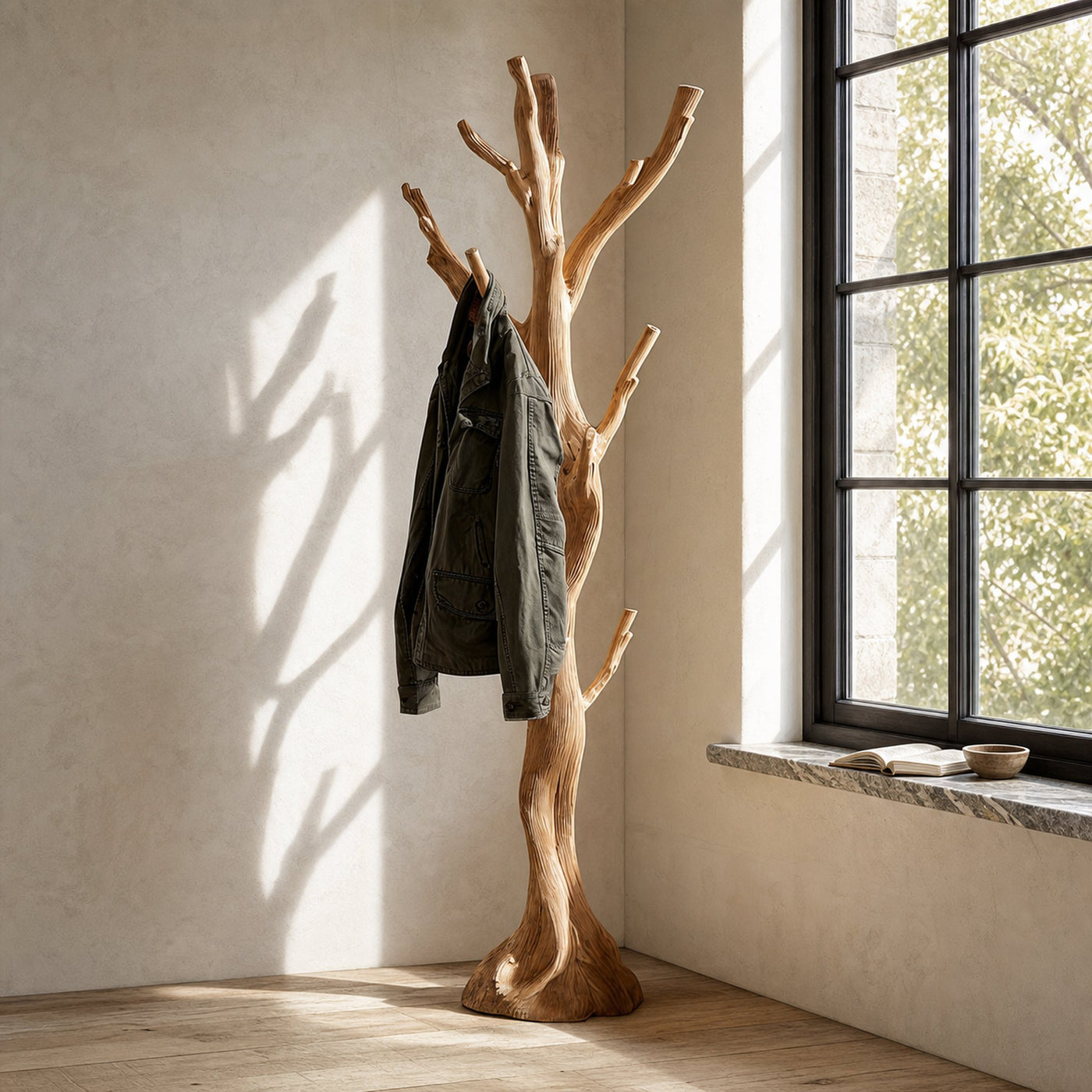 Rustic Tree Coat Rack Entryway Hallway