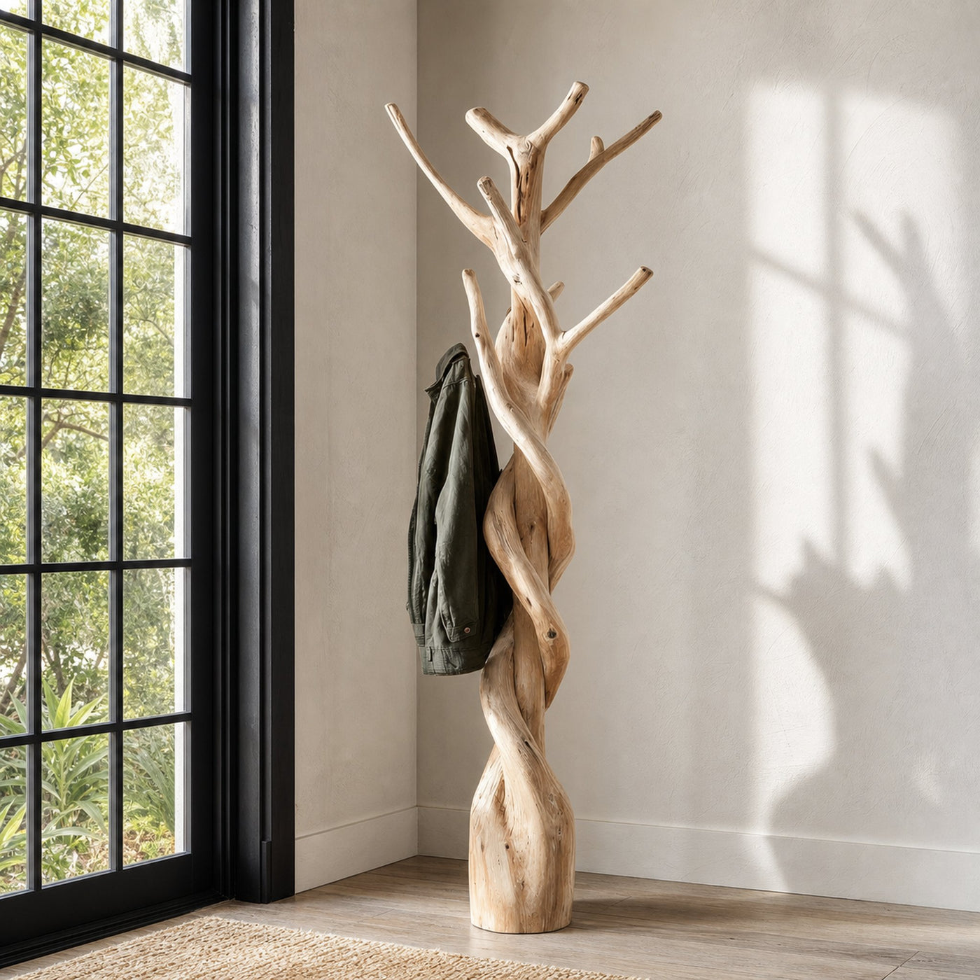 Rustic Tree Coat Rack Lounge Living Room