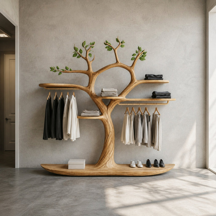 Rustic Tree Style Coat Rack Home Entryway Decor