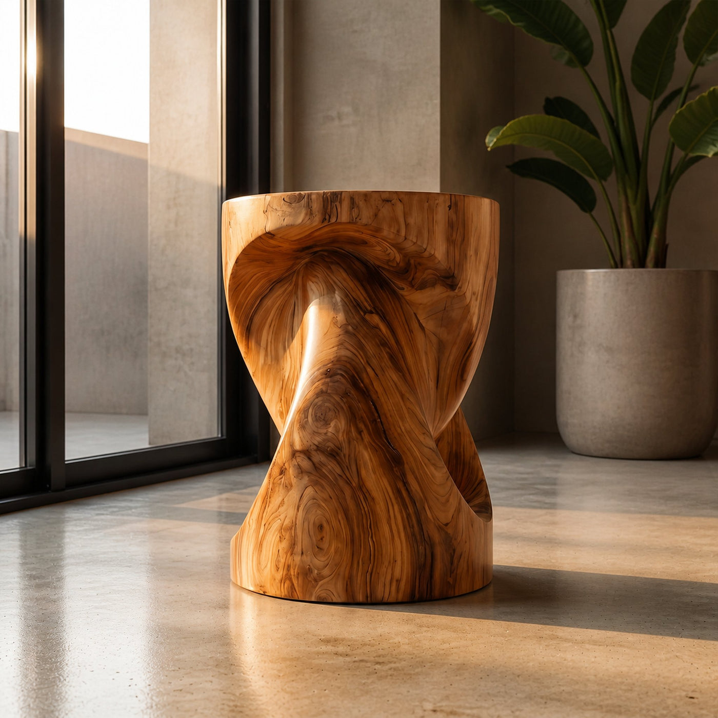 Rustic Twisted Wood Beside Table For Living Room - product view 6