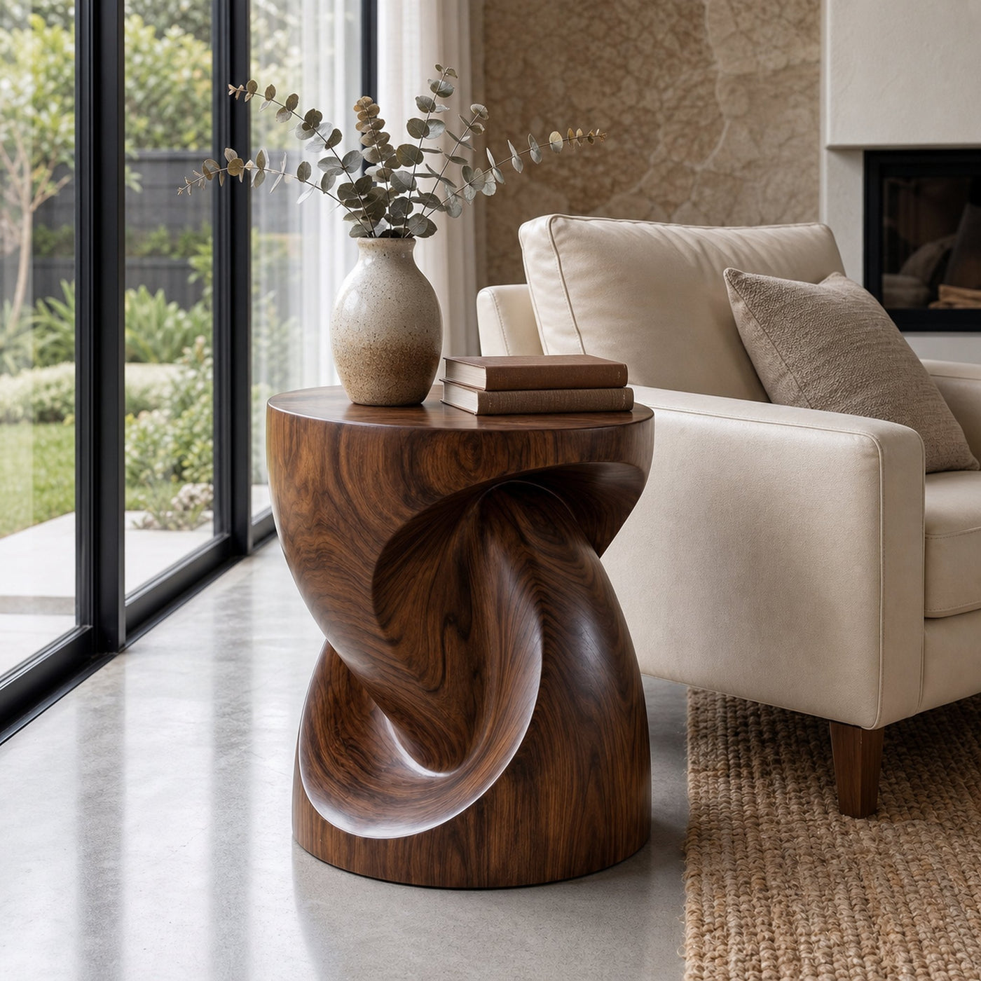 Rustic Twisted Wood Beside Table For Living Room - product view 7