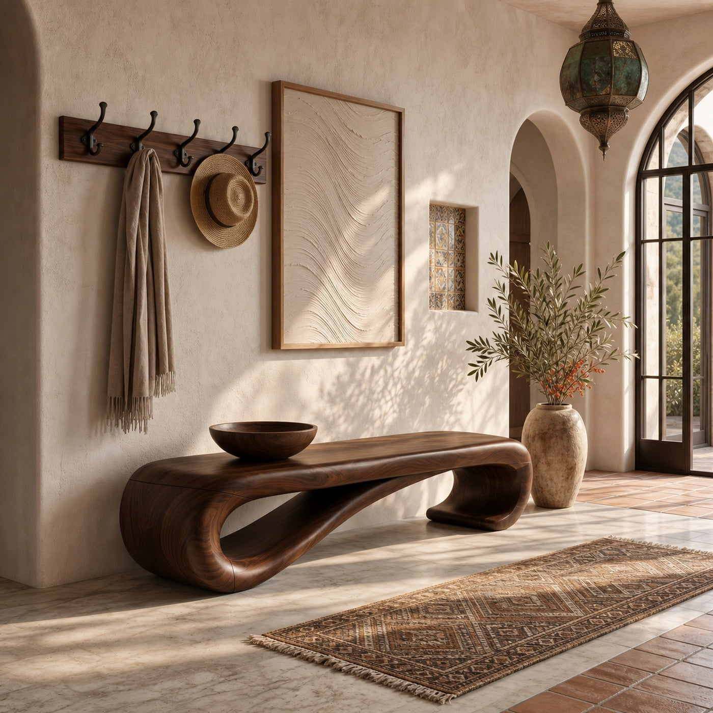 Rustic Wooden Bench Mountain Retreat - product view 7