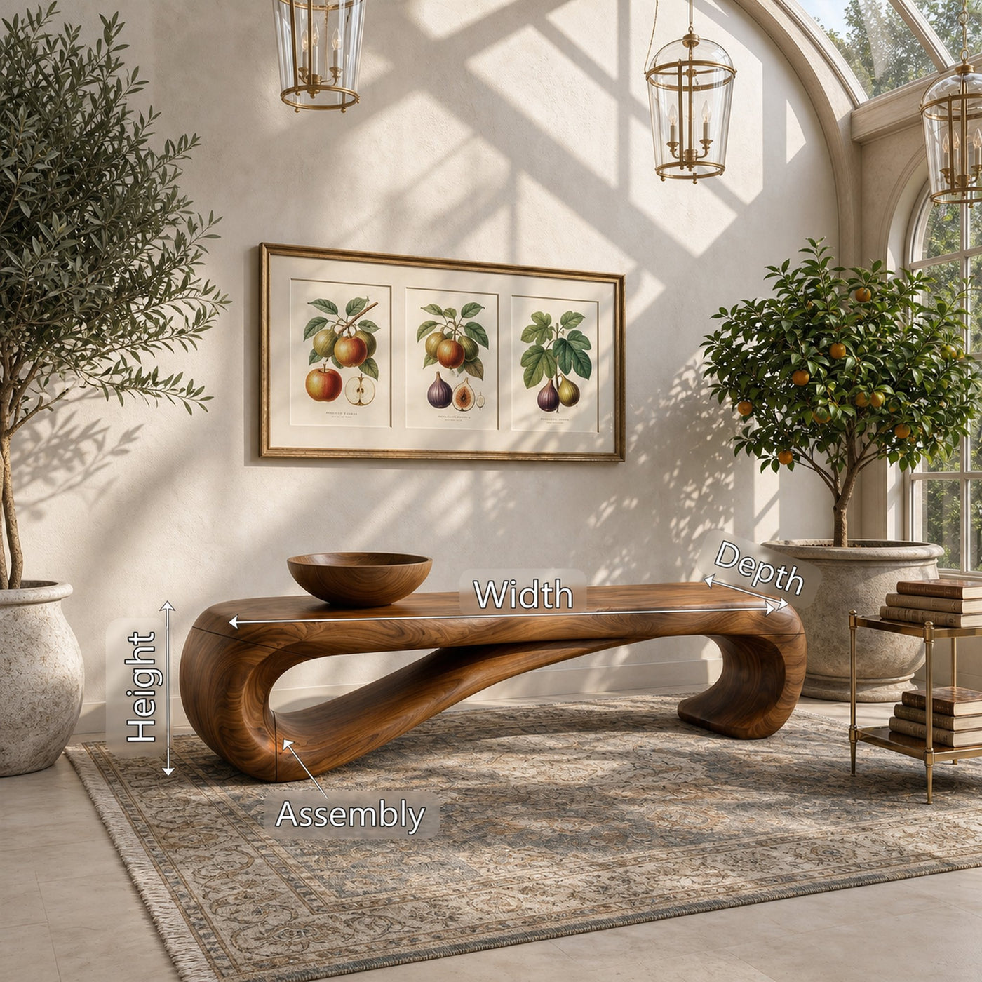 Rustic Wooden Bench Mountain Retreat - product view 8