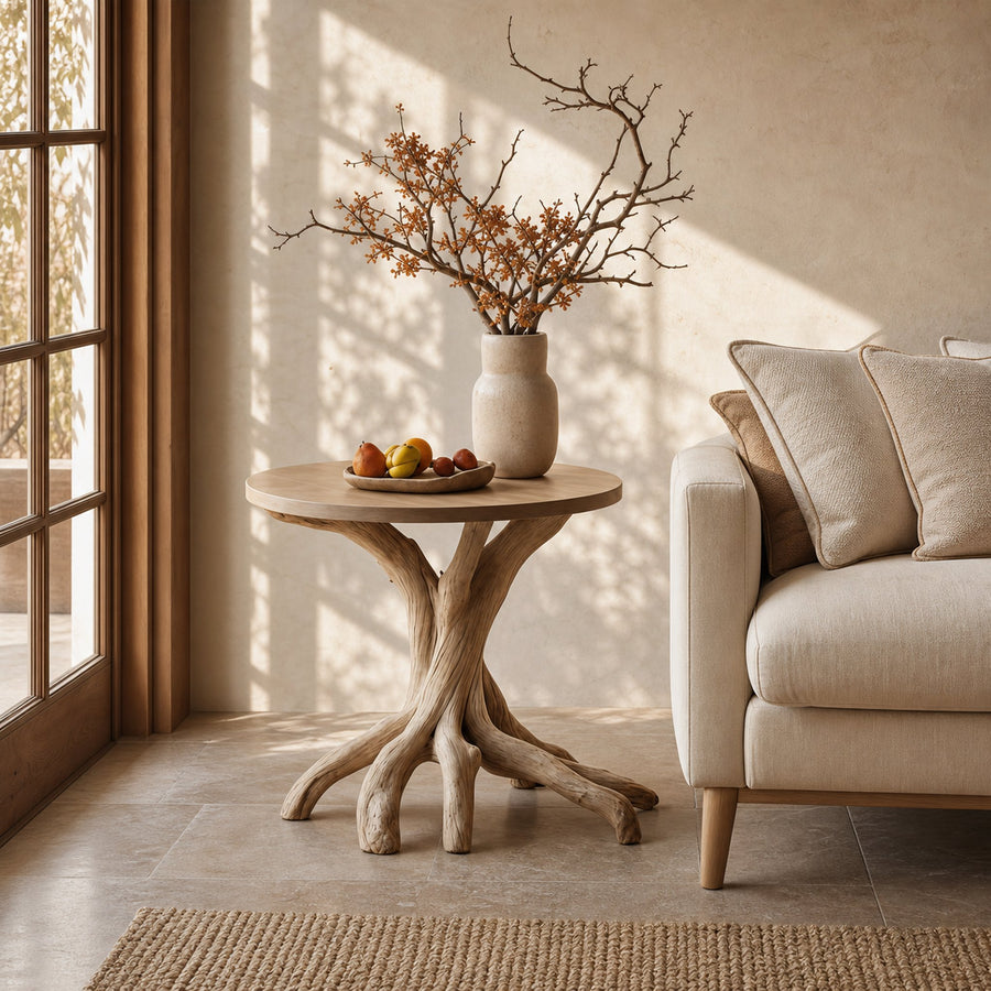 Rustic Wooden End Table For Entryway Design Functional Wall Display