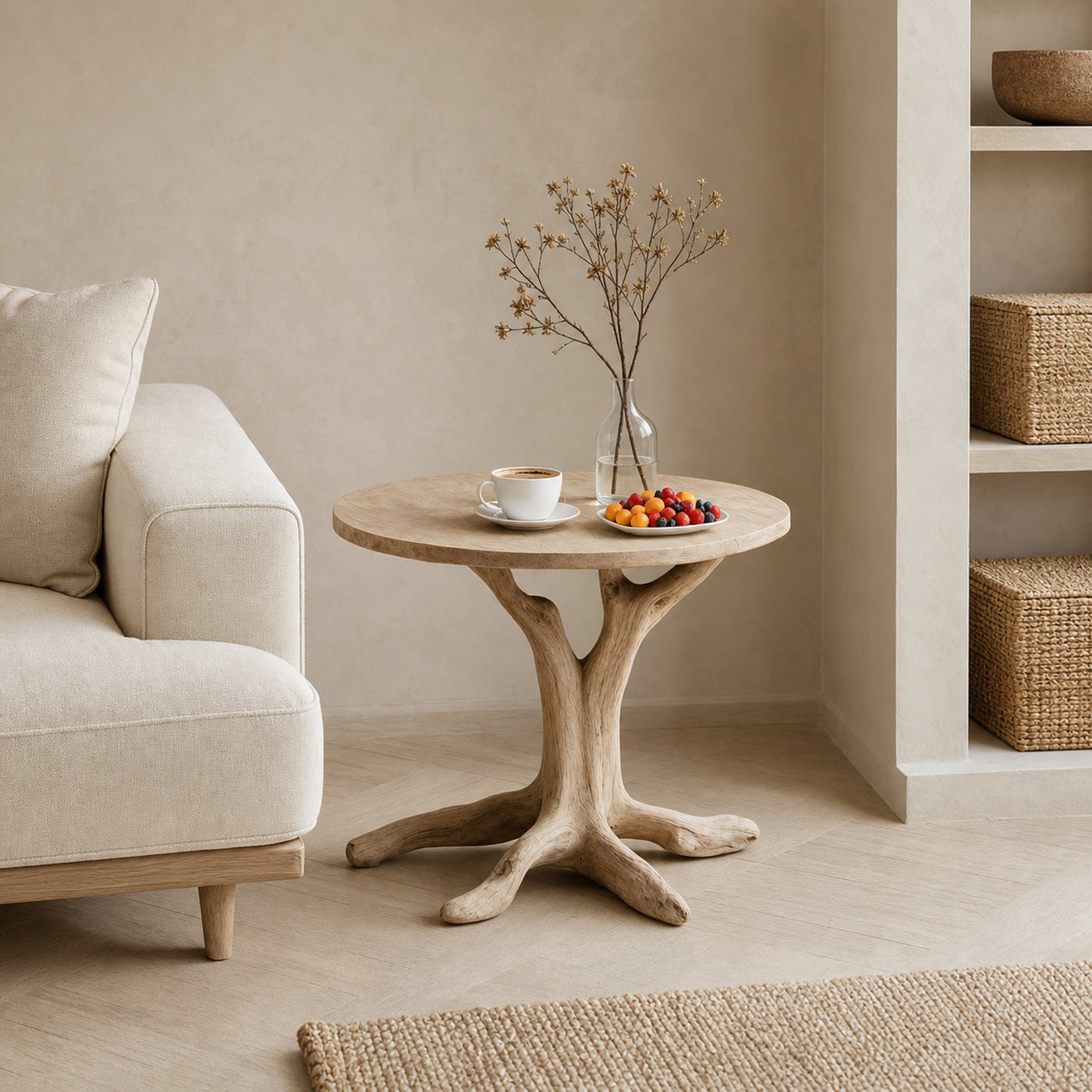 Rustic Wooden End Table For Furniture Decor Practical Living Room