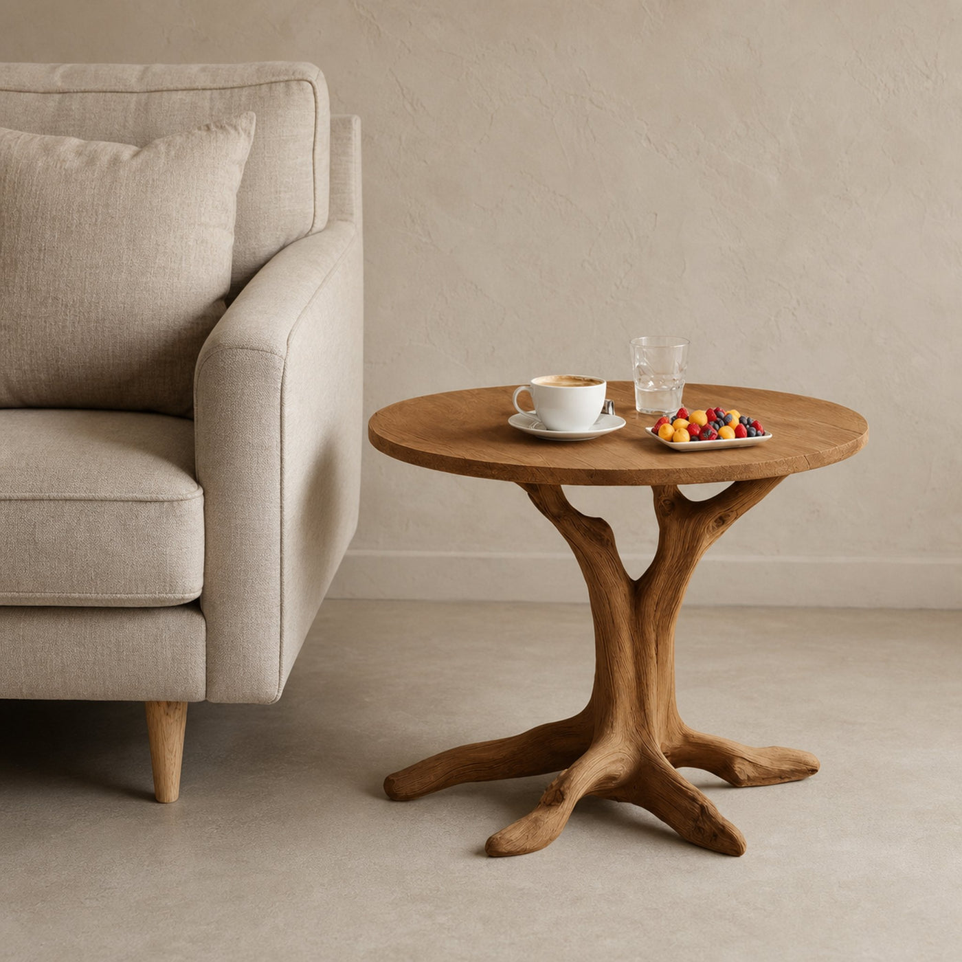 Rustic Wooden End Table For Furniture Decor Practical Living Room - product view 6