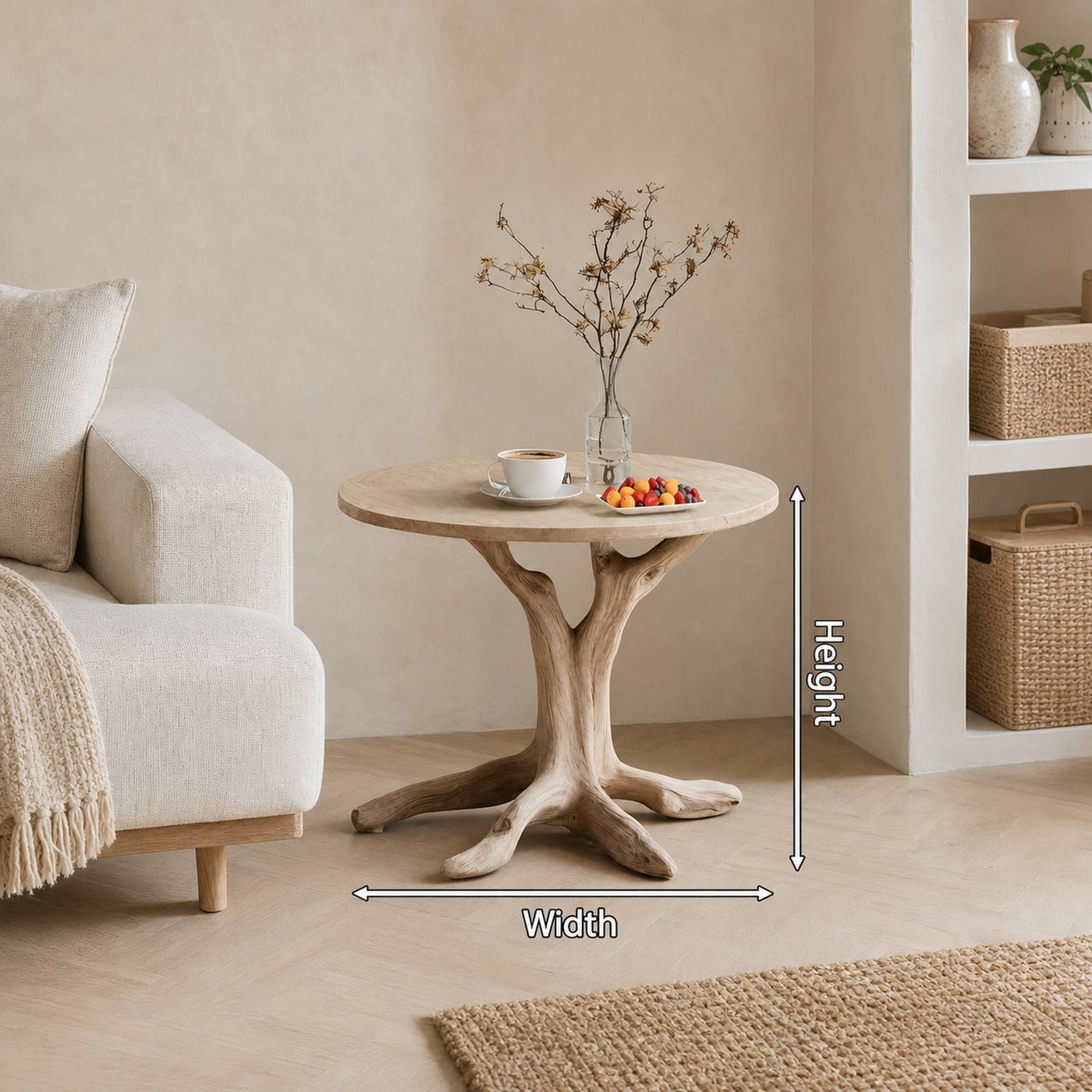 Rustic Wooden End Table For Furniture Decor Practical Living Room - product view 8