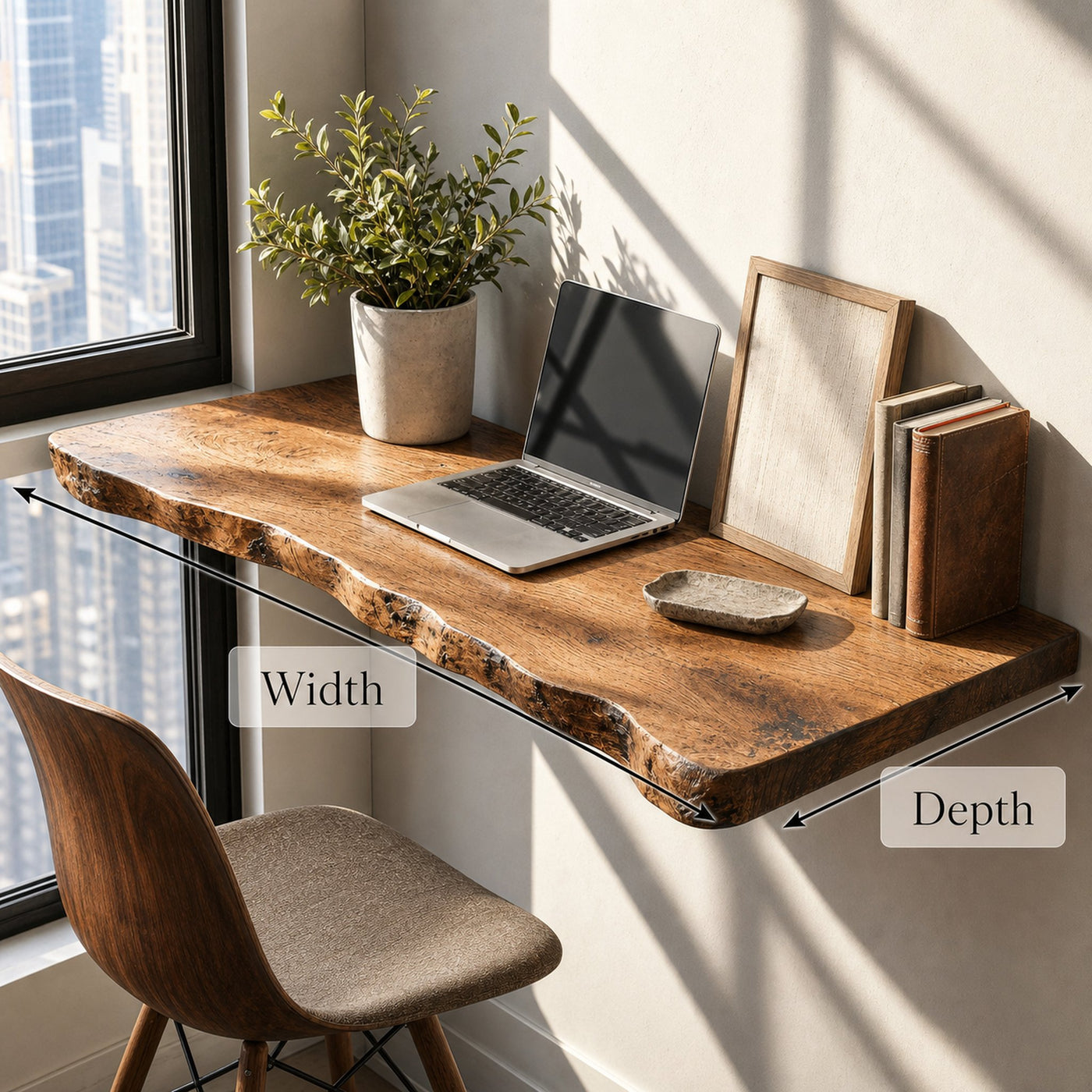 Rustic Wooden Floating Table For Practical Furniture Choices - product view 6