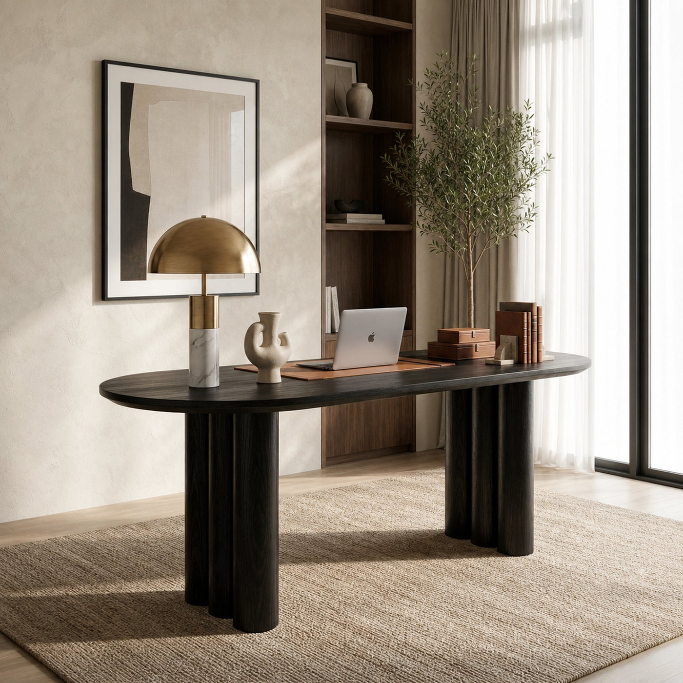 Rustic Writing Table For Bedroom Office - product view 7