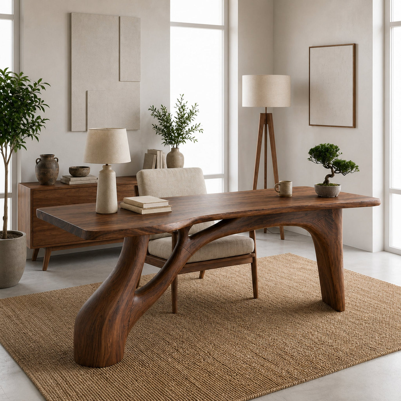 Rustic Writing Table For Home Workspace - product view 6