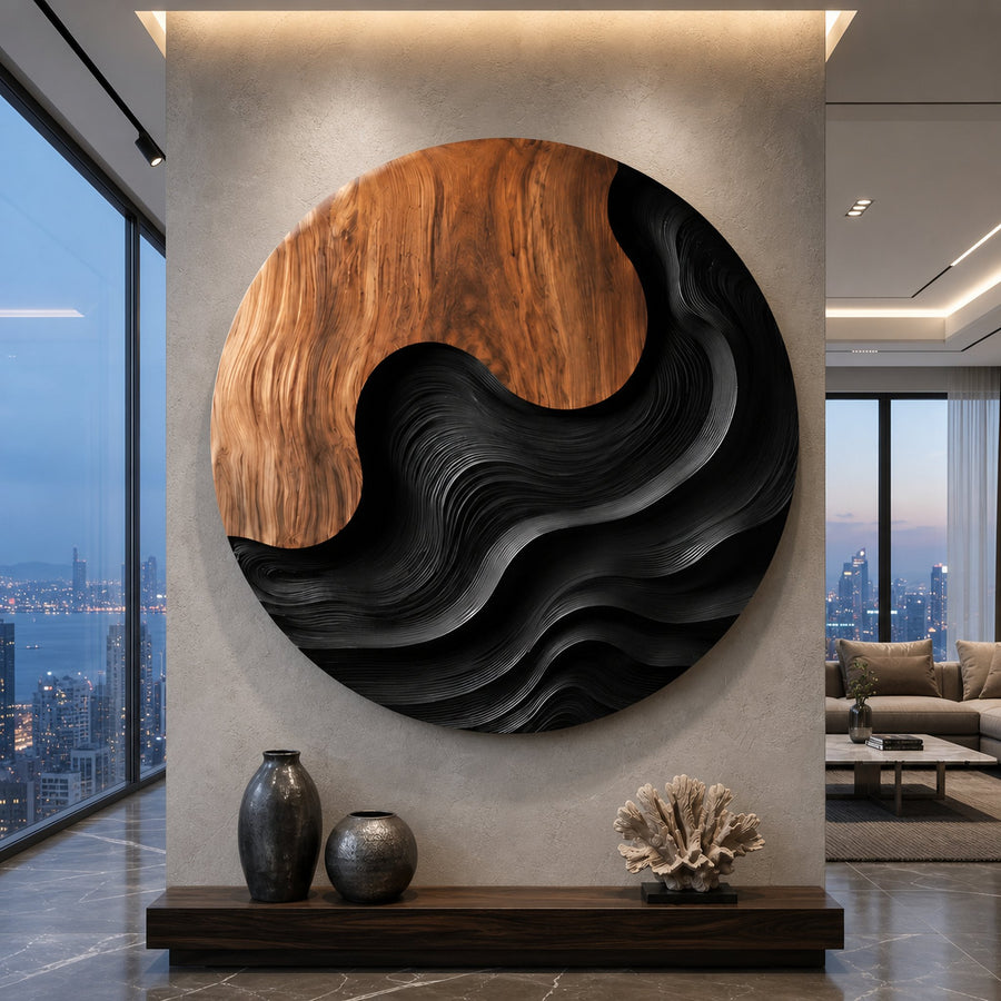 Scandinavian Decorative Wall Sculpture For Resort Suite Interior
