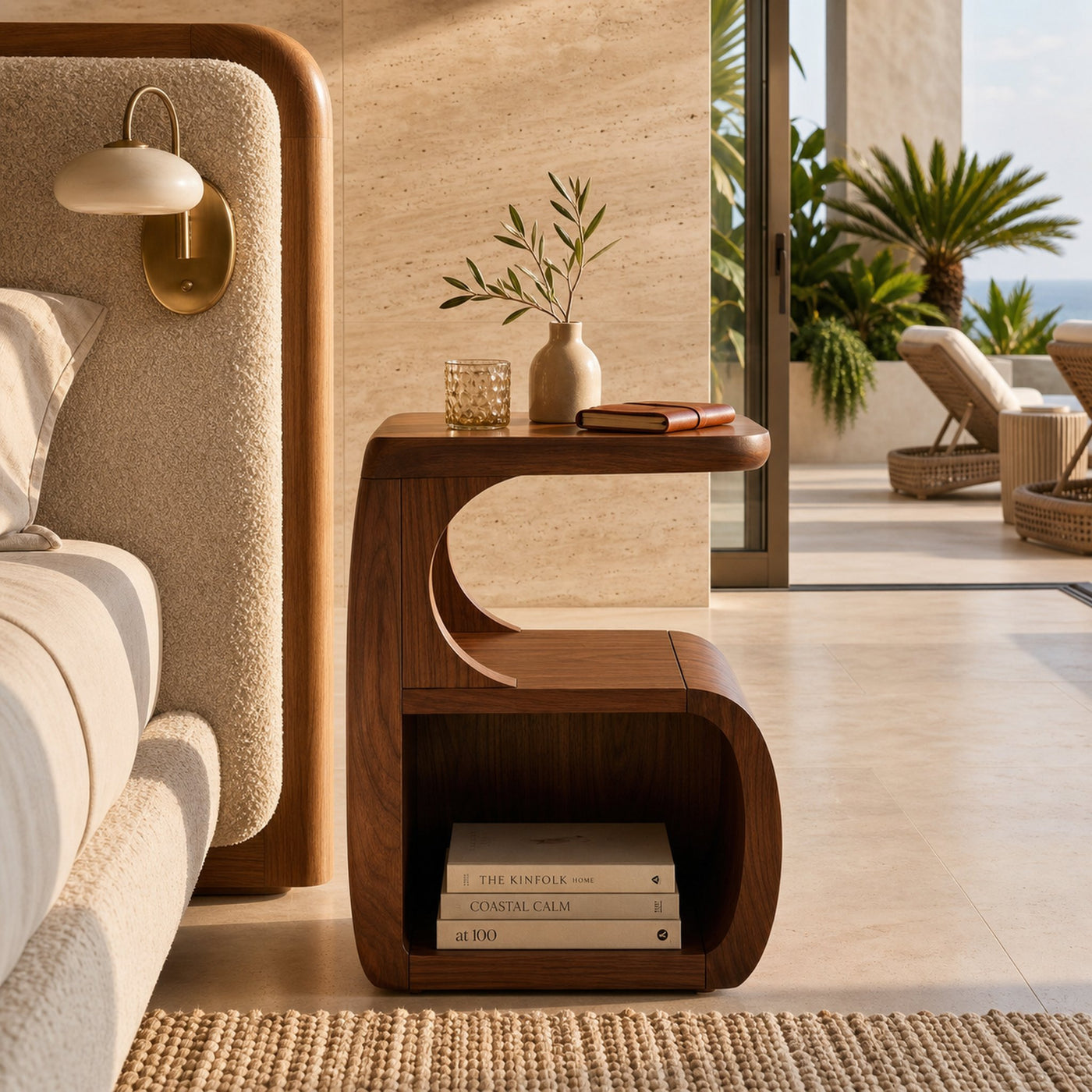 Scandinavian Flowing Accent Table For Reading Lounge Interior - product view 6