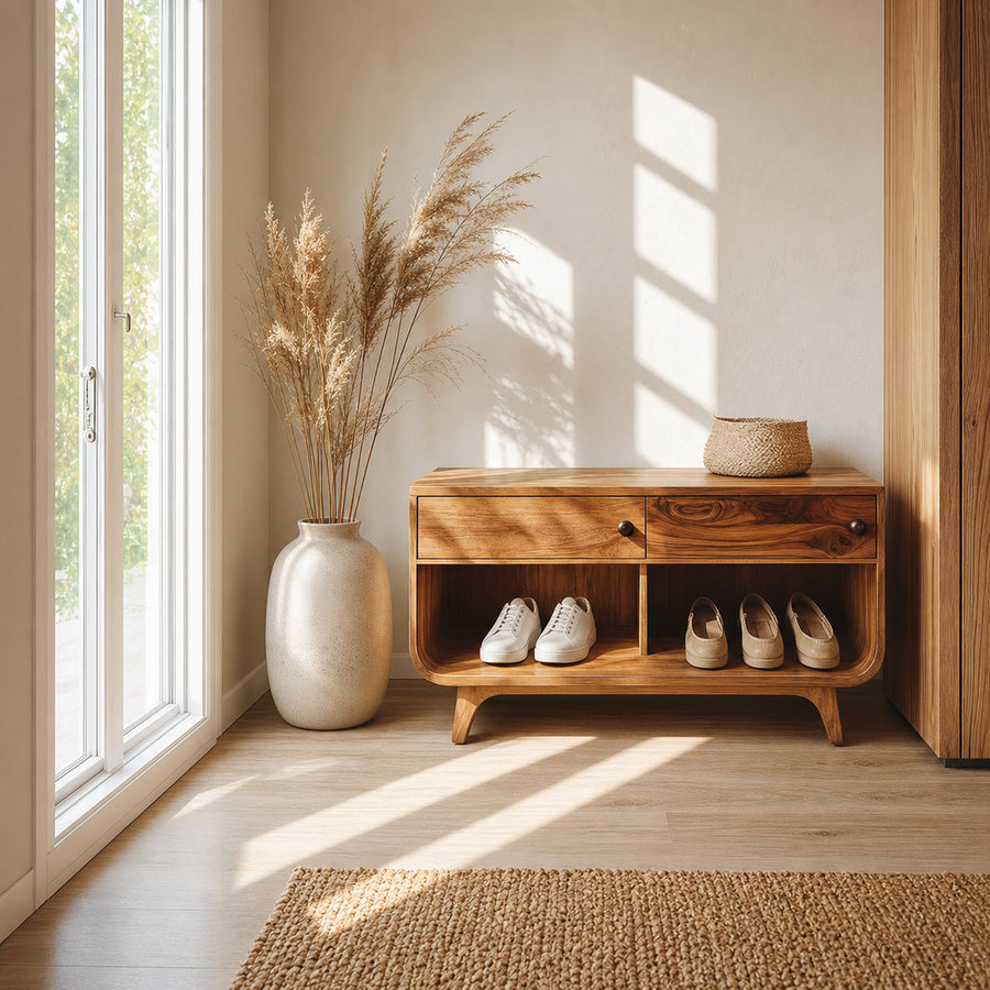 Scandinavian Functional Shoe Organizer Hallway And Bedroom