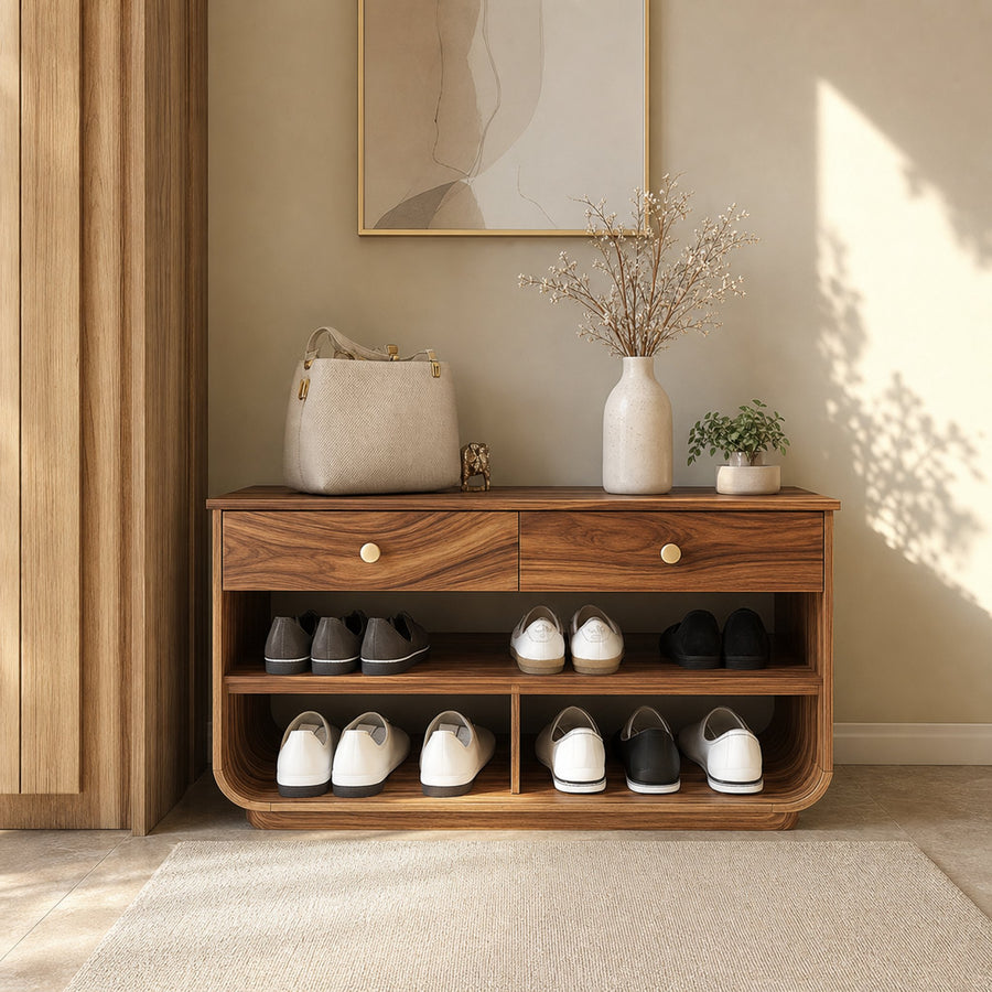 Scandinavian Minimal Shoe Storage Living Room And Hallway