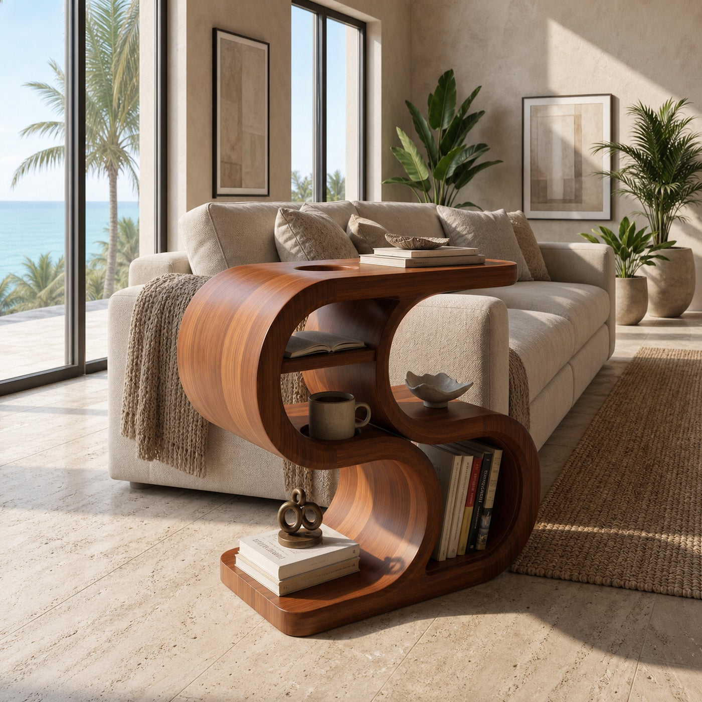 Scandinavian Organic Accent Table For Resort Interior Space - product view 6
