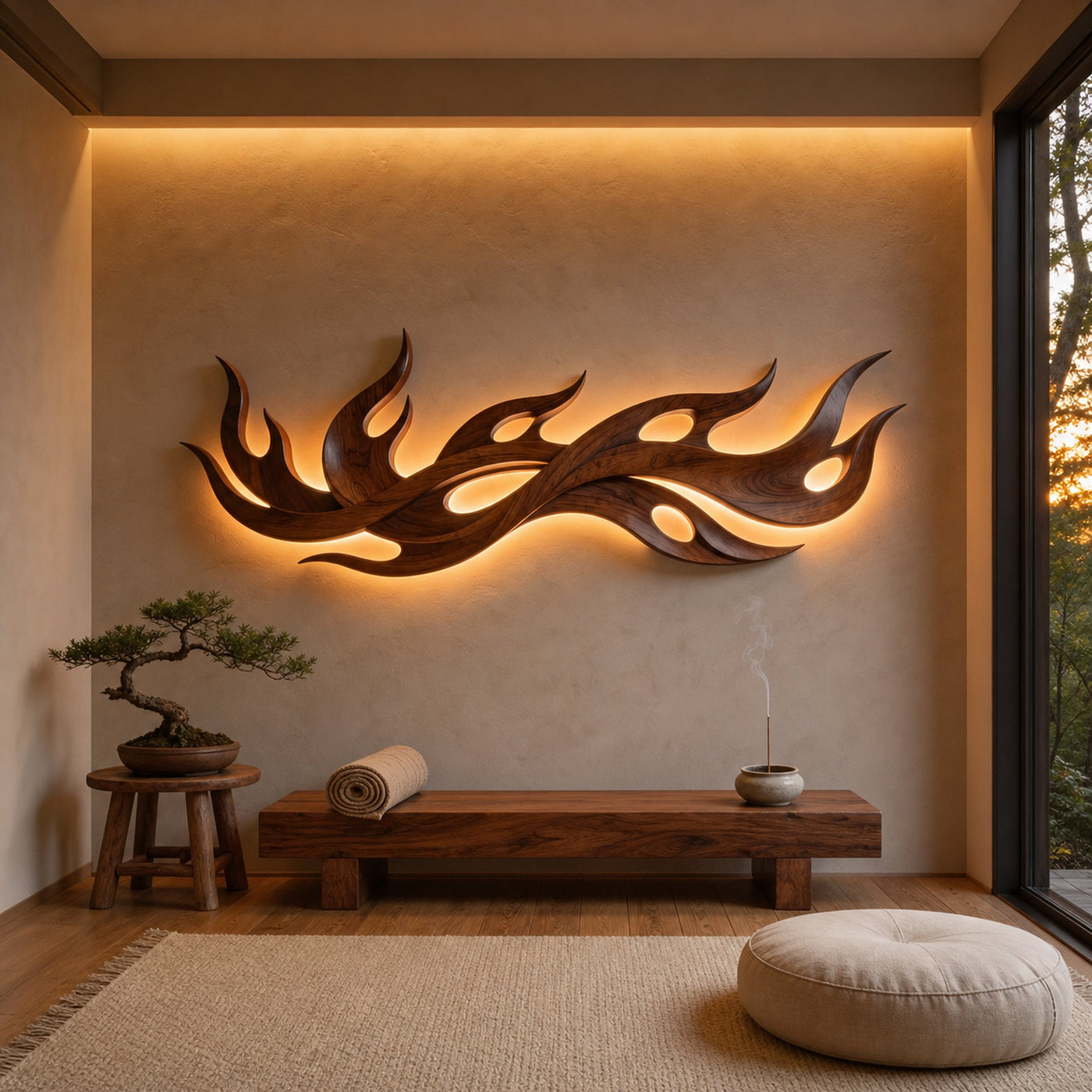 Scandinavian Statement Wall Decor For Penthouse Interior Space