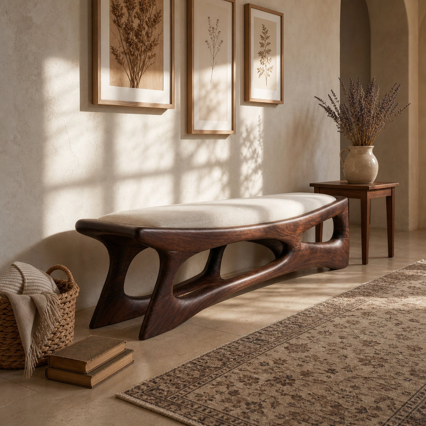 Scandinavian Wooden Bench Lake House - product view 7