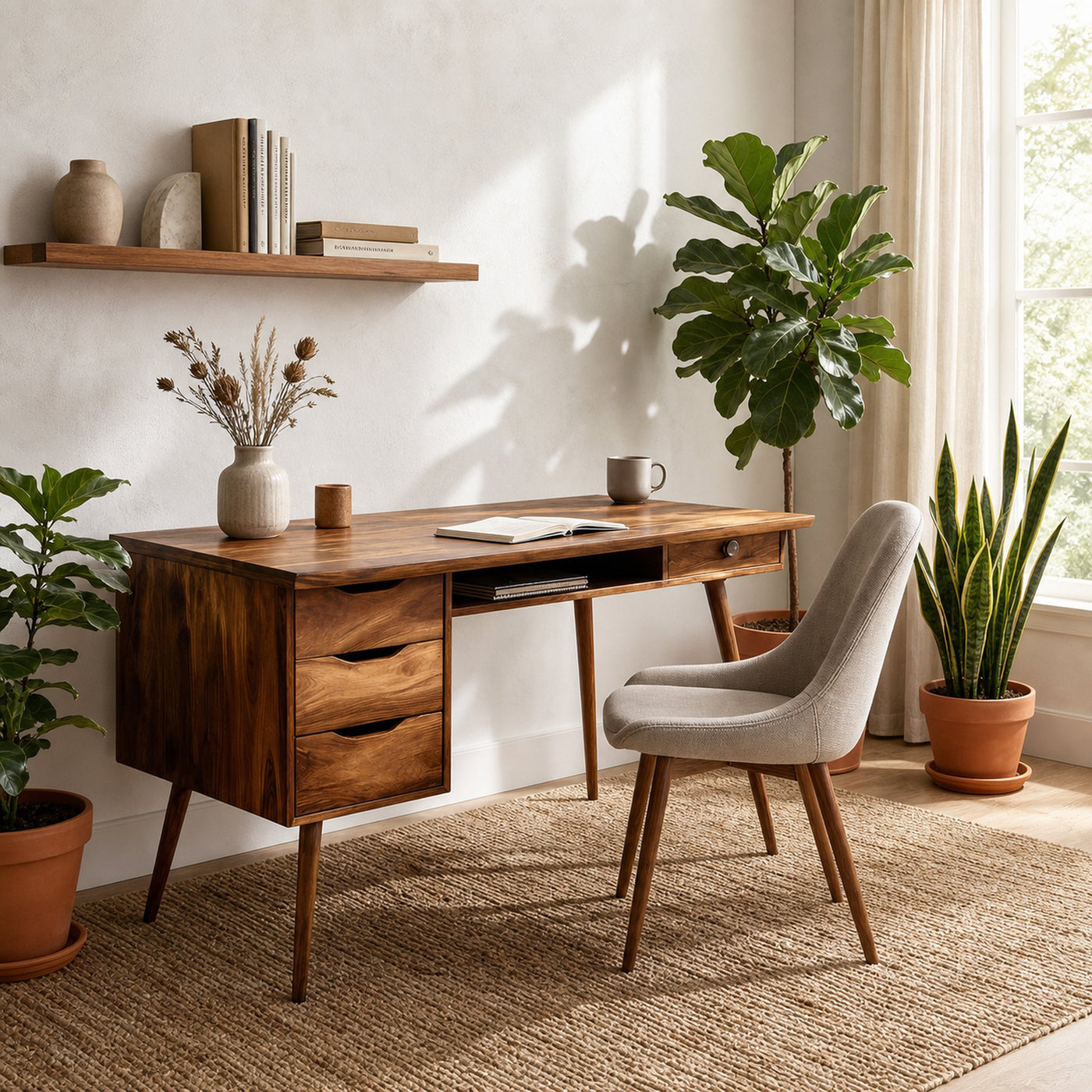 Scandinavian Wooden Writing Desk For Home Office - product view 6