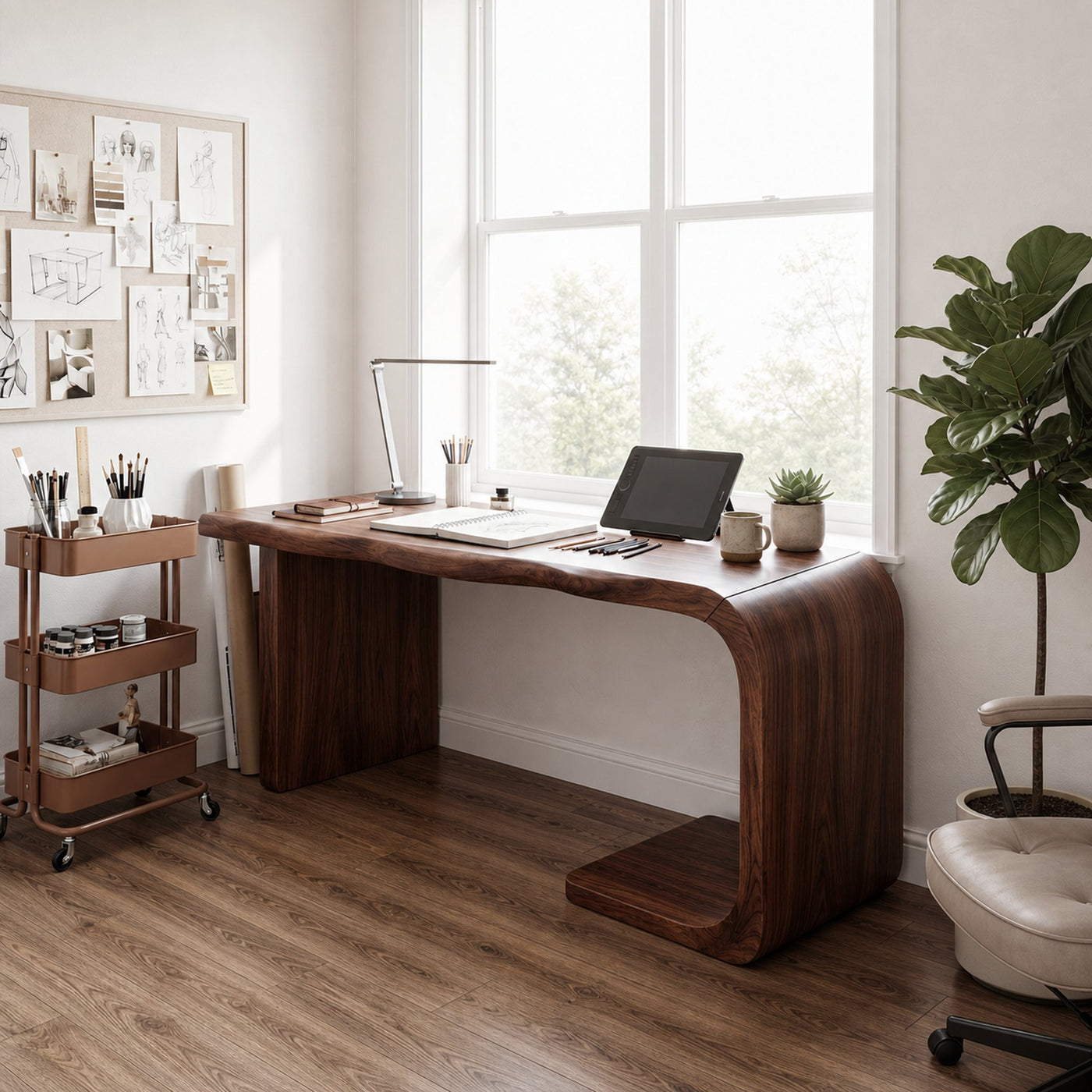Scandinavian Work Desk For Bedroom - product view 6