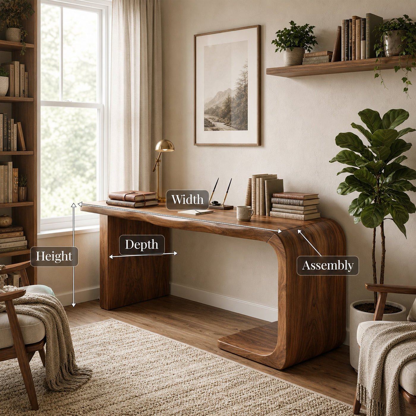 Scandinavian Work Desk For Bedroom - product view 8