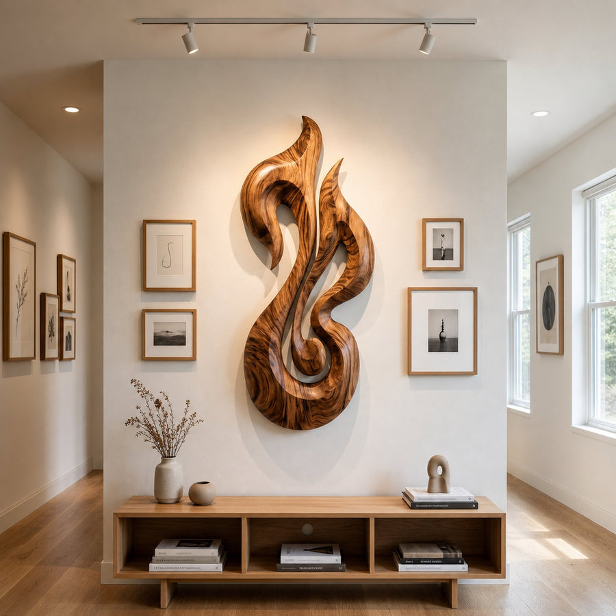 Sculptural Abstract Wall Art For Entryway
