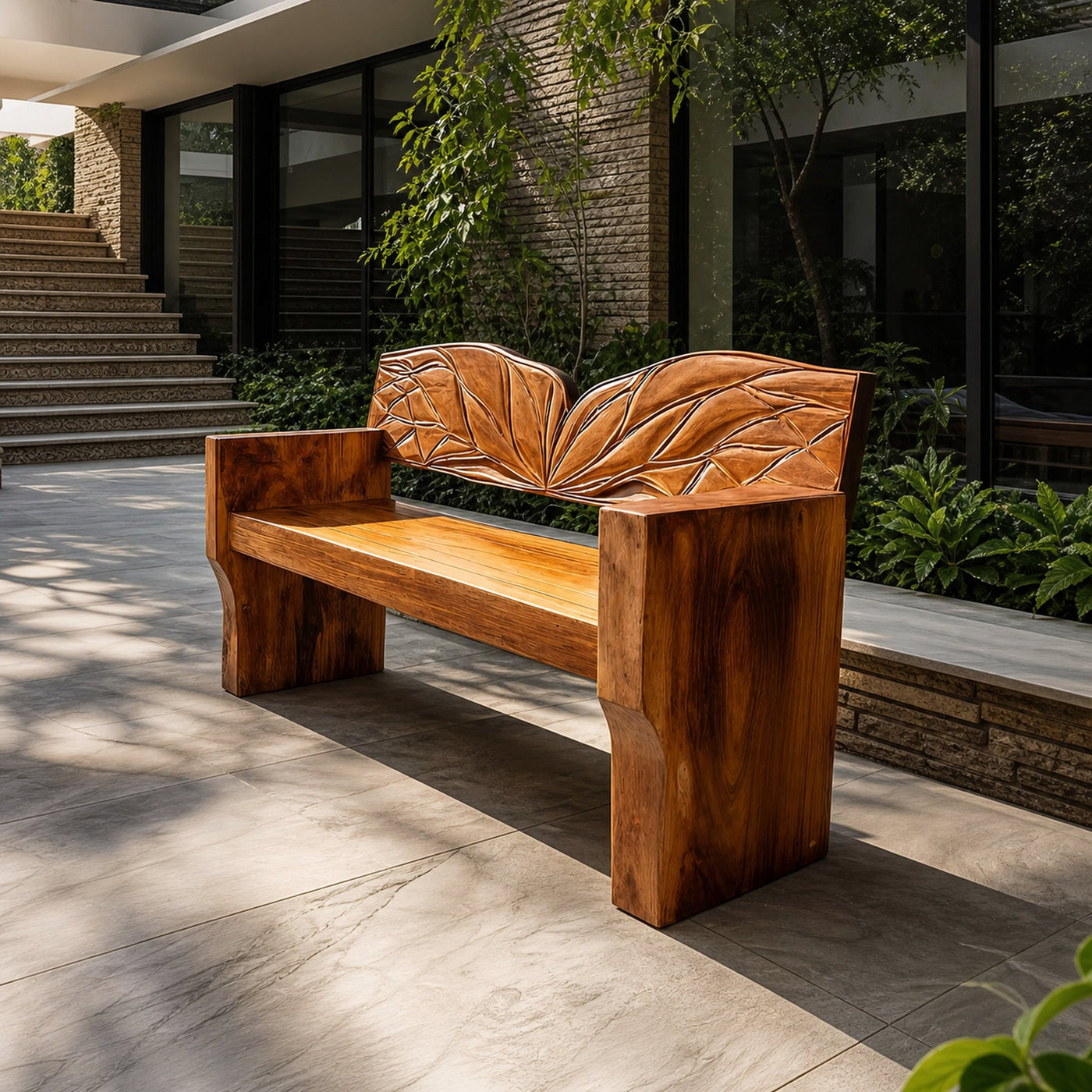 Solid Wood Entryway Bench For Natural Style Home Decor