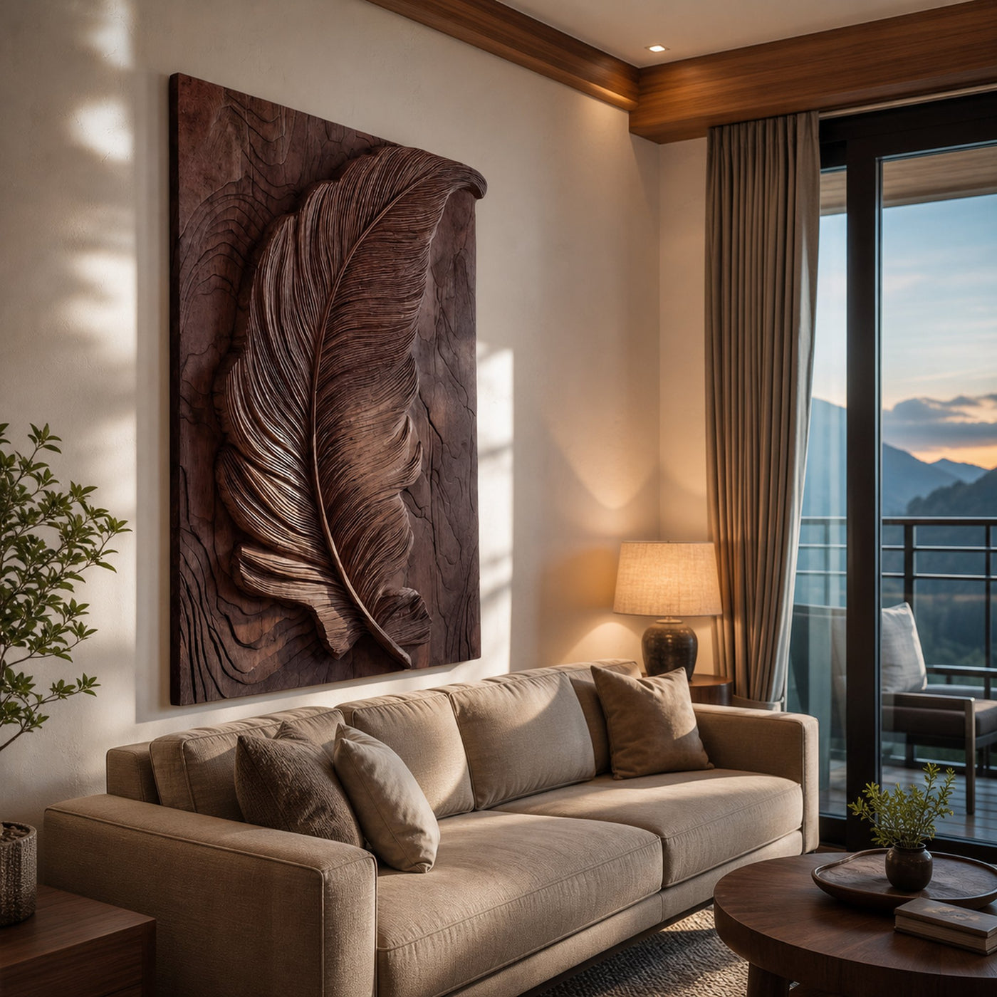 Statement Feather Wall Art For Modern Home Decor - product view 6