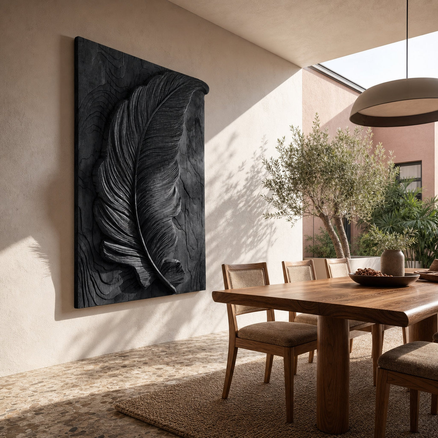 Statement Feather Wall Art For Modern Home Decor - product view 7