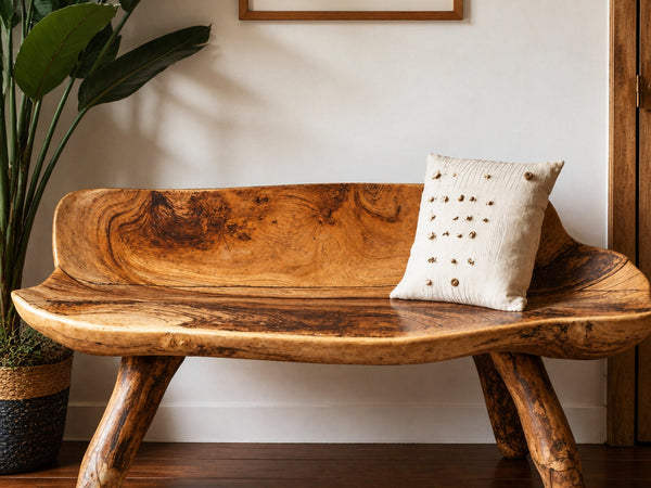 Sturdy Wooden Bench For Comfortable Seating