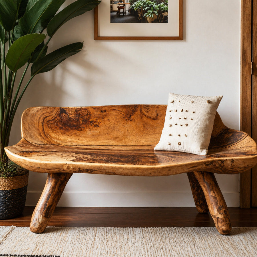 Sturdy Wooden Bench For Comfortable Seating