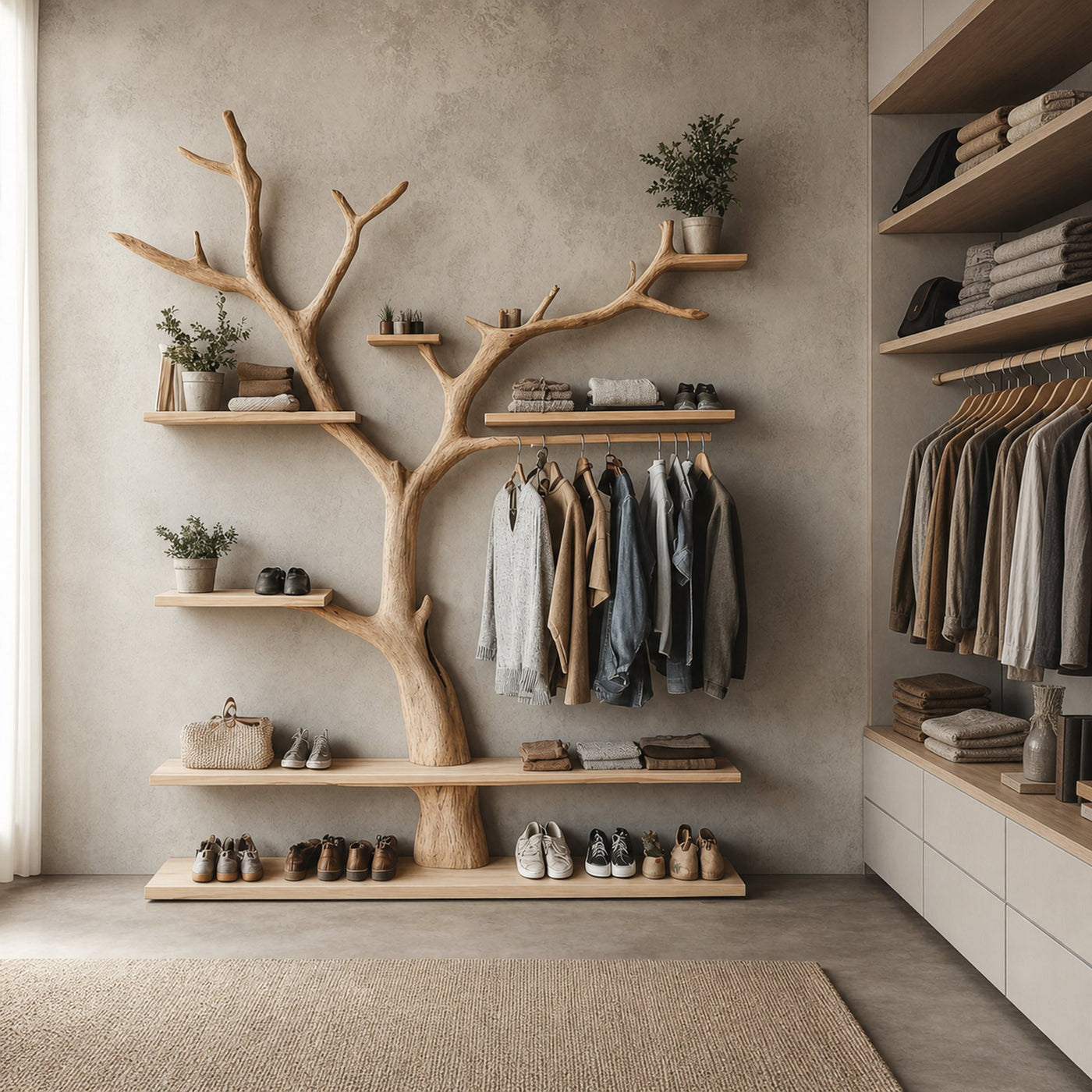 Tree Branch Coat Rack With Shelf Wall Mount Coat Rack - product view 6