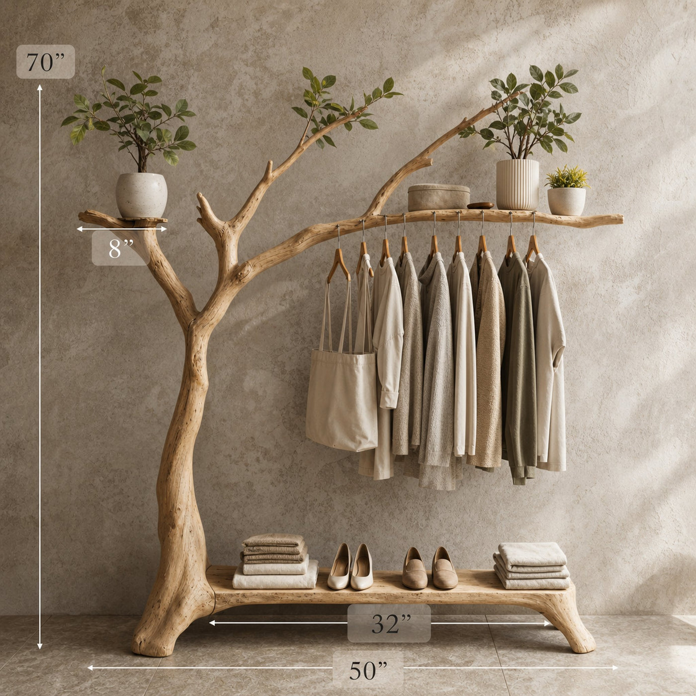 Tree Branch Shoe Rack For Closet Coat Rack With Shelf Rack For Shoe - product view 6