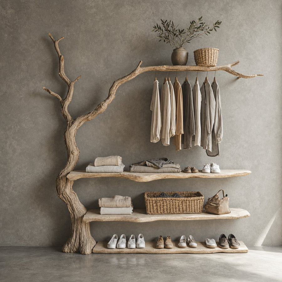 Tree Branch Standing Coat Rack Wall Mount Coat Rack Shoe Storage