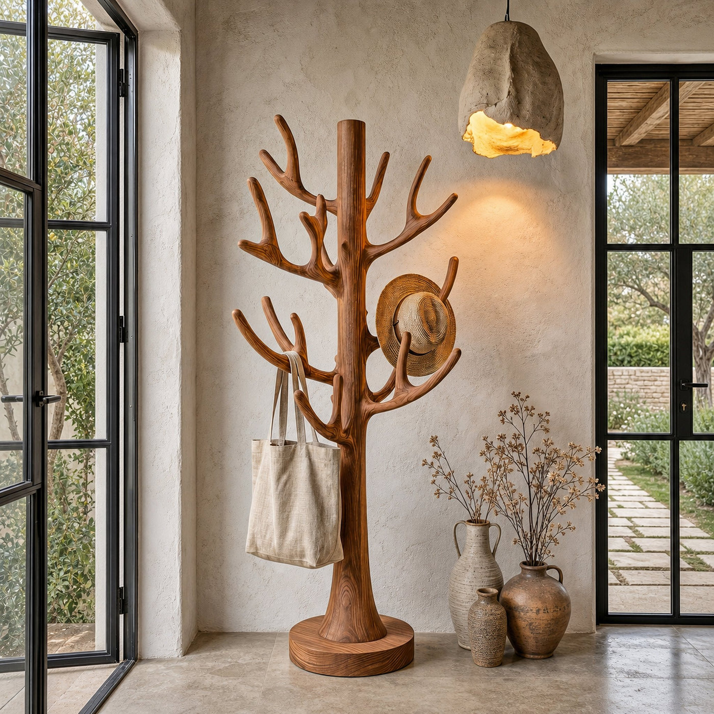 Tree Inspired Standing Coat Rack With Multiple Branch Hooks For Entryway - product view 6