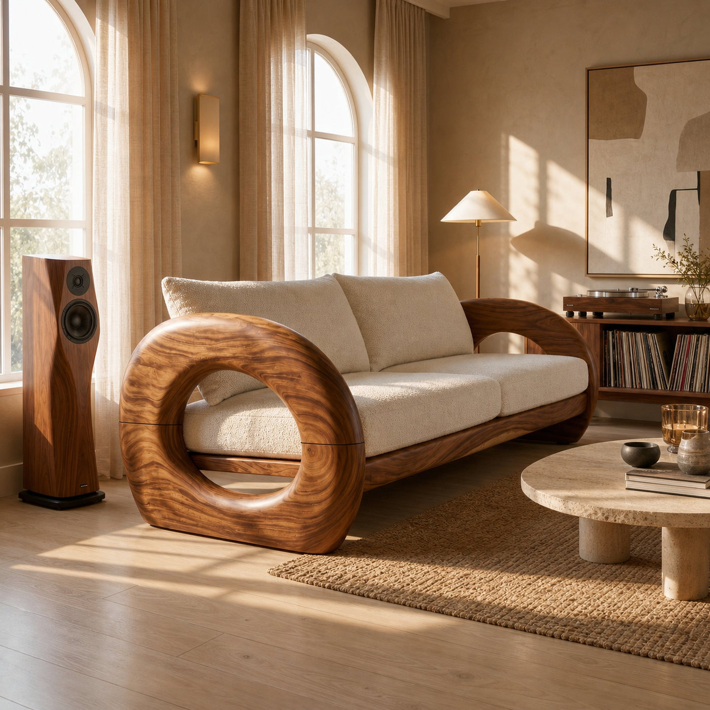 Tropical Organic Wooden Sofa Resort Lounge Space - product view 6