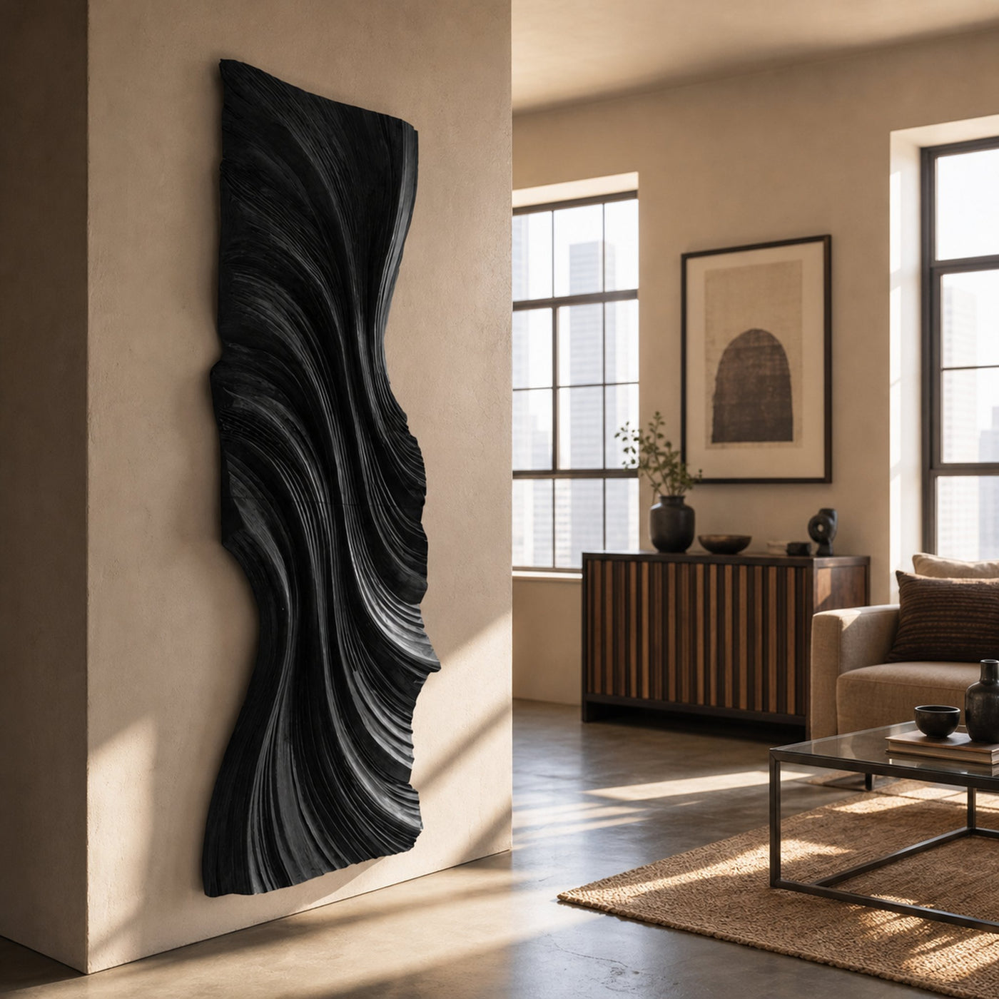 Vertical Wave Wall Art For Modern Living Room - product view 7