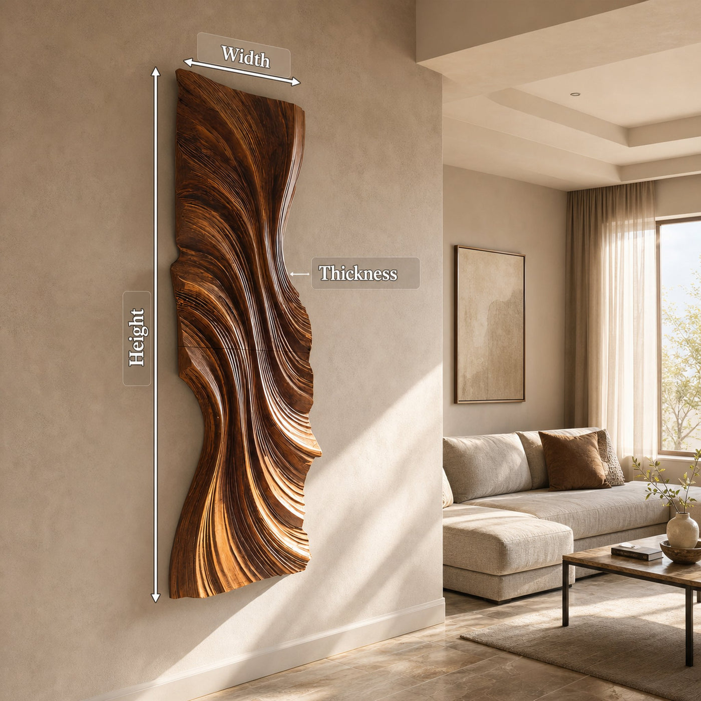 Vertical Wave Wall Art For Modern Living Room - product view 8