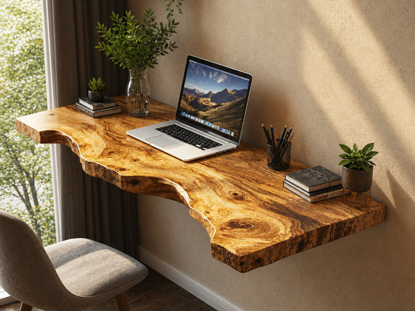 Vintage Wooden Floating Table For Classic Interior Refinement