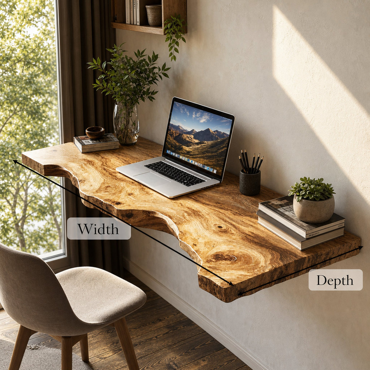 Vintage Wooden Floating Table For Classic Interior Refinement - product view 6